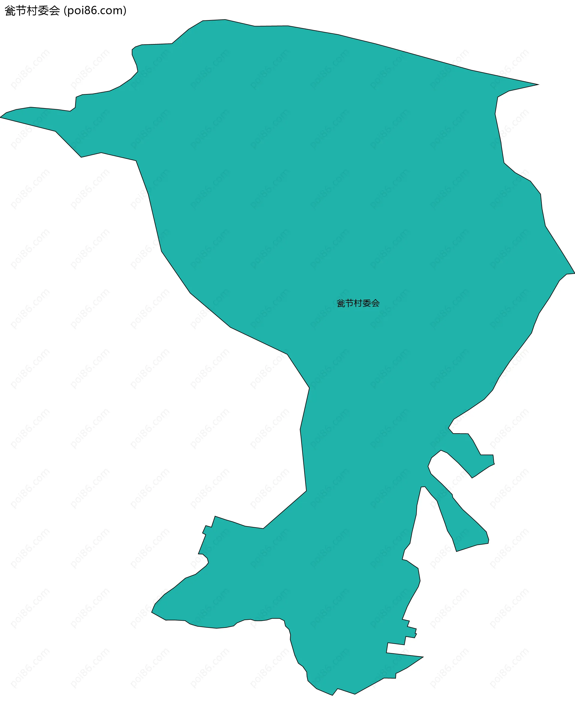 瓮节村委会边界地图