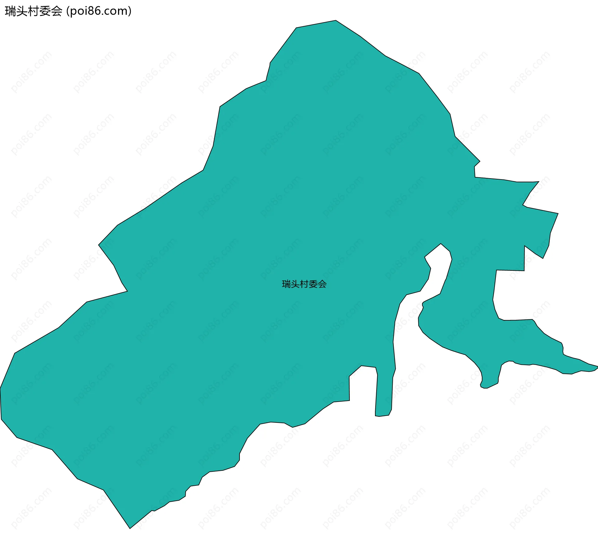 瑞头村委会边界地图