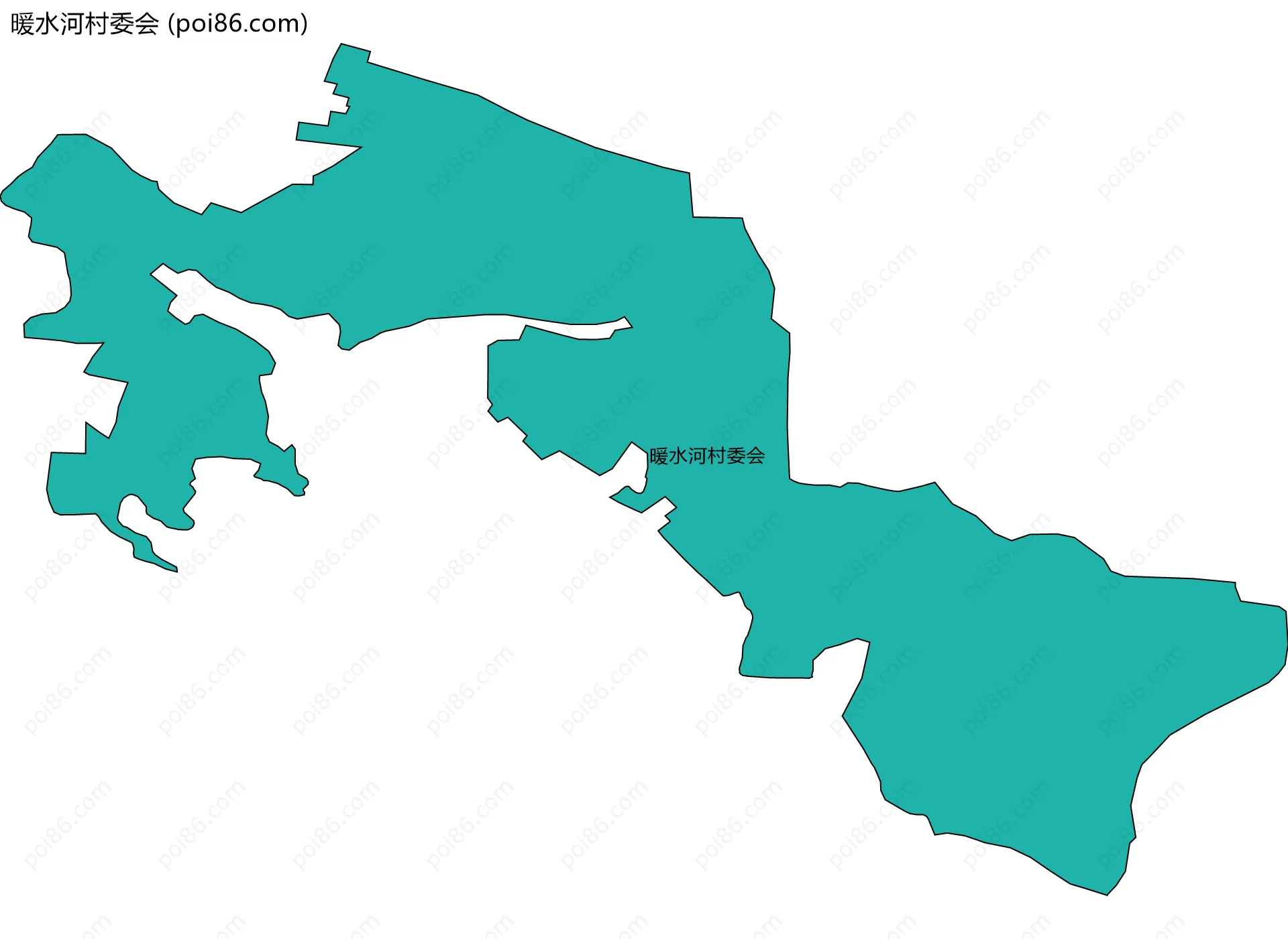 暖水河村委会边界地图