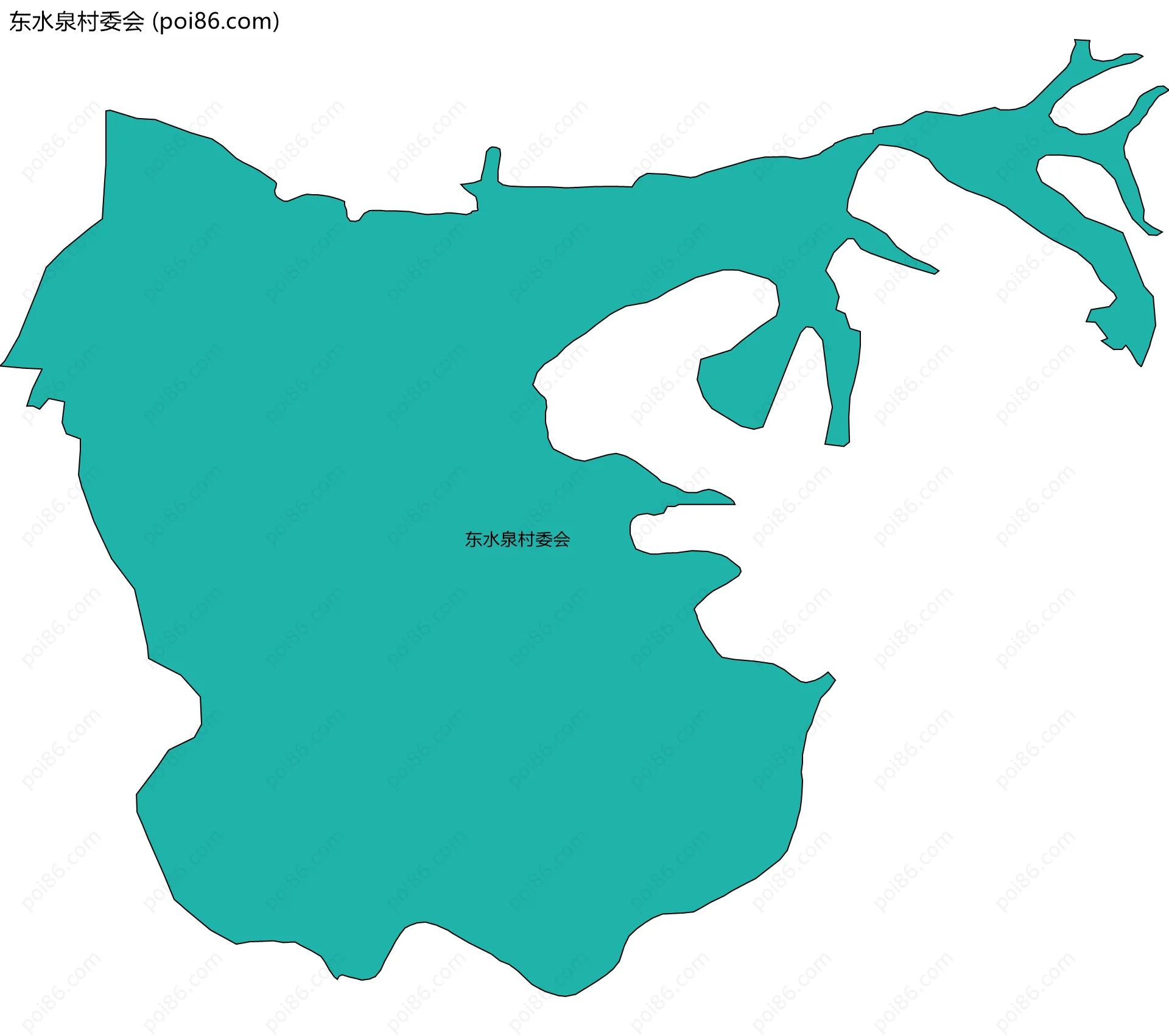 东水泉村委会边界地图