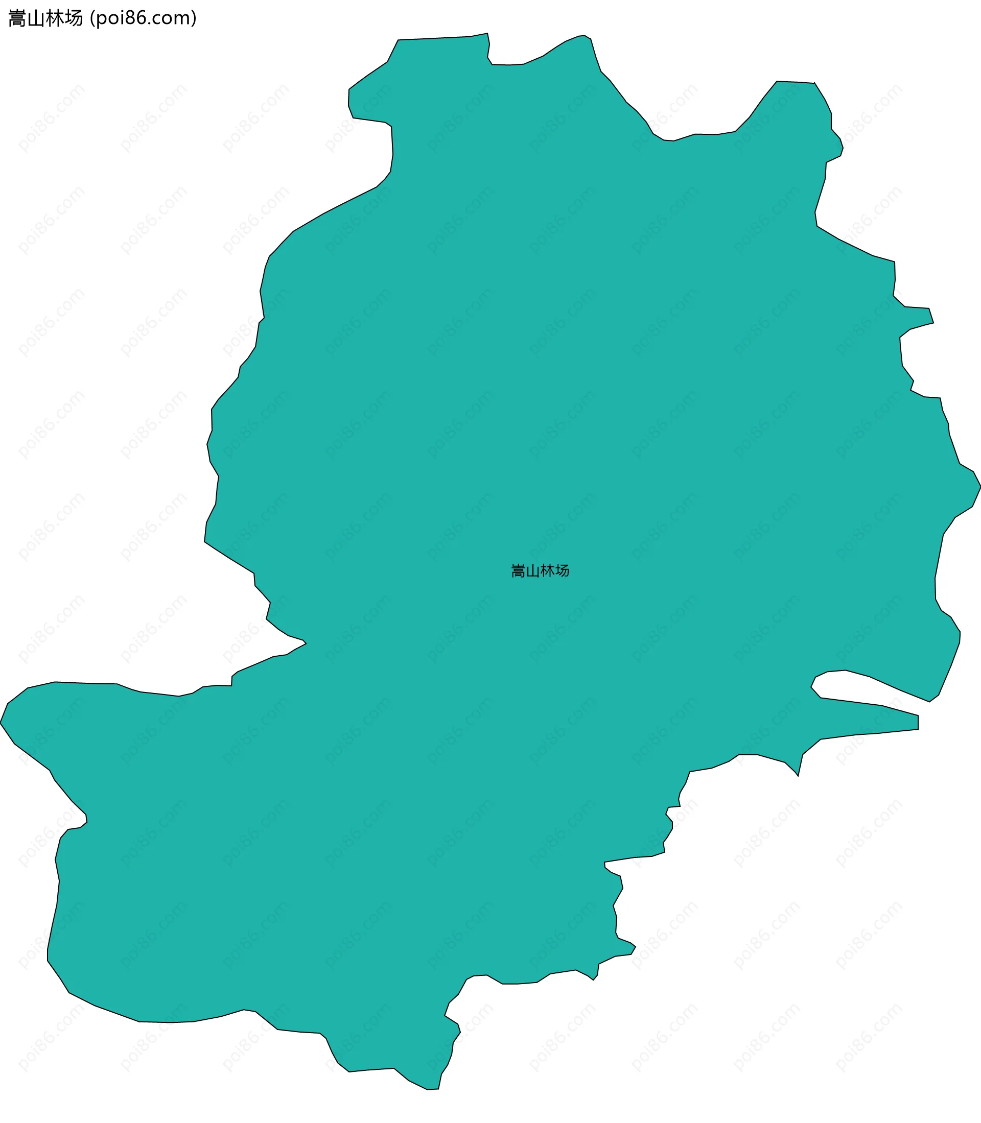 嵩山林场边界地图