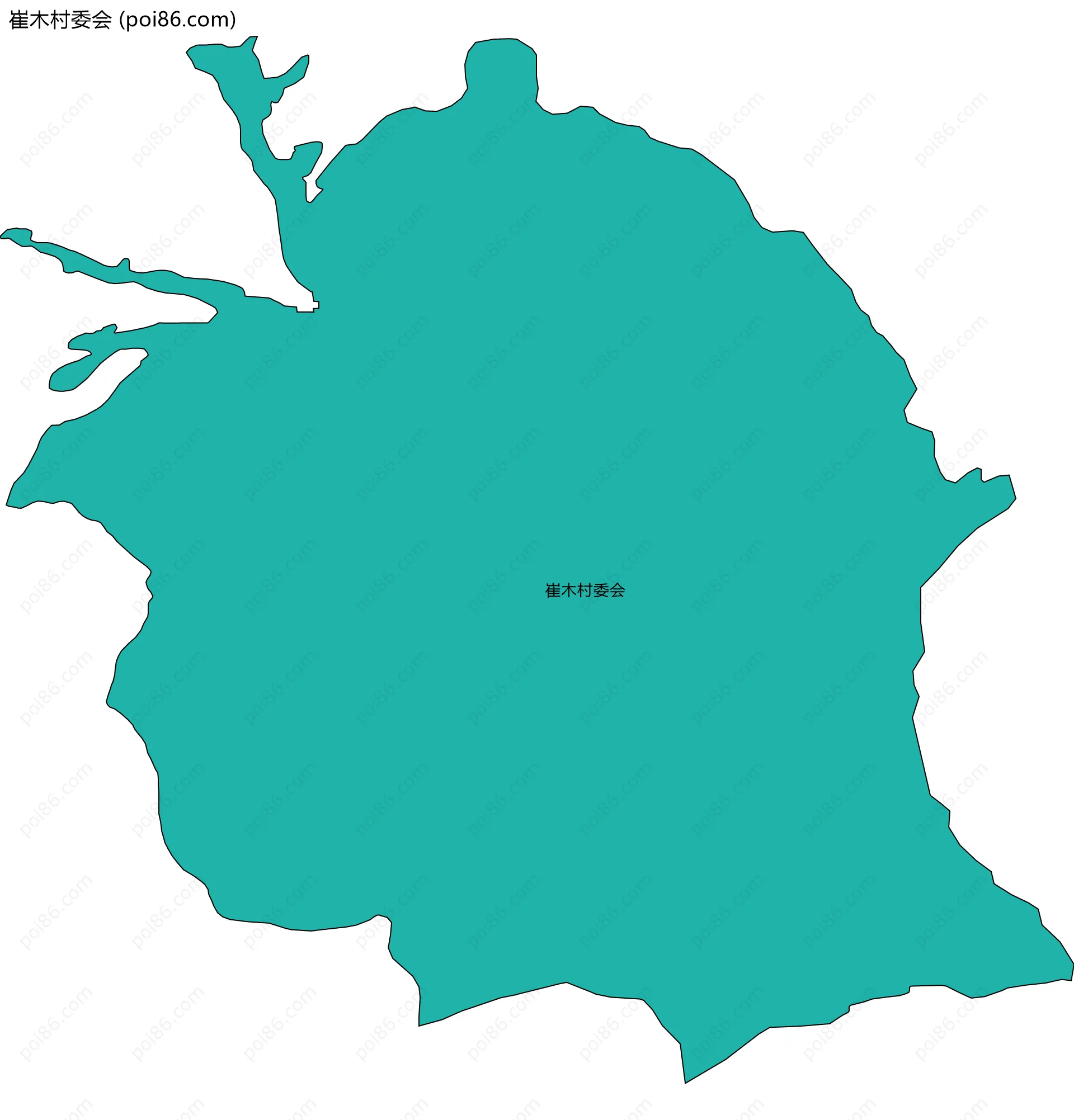 崔木村委会边界地图