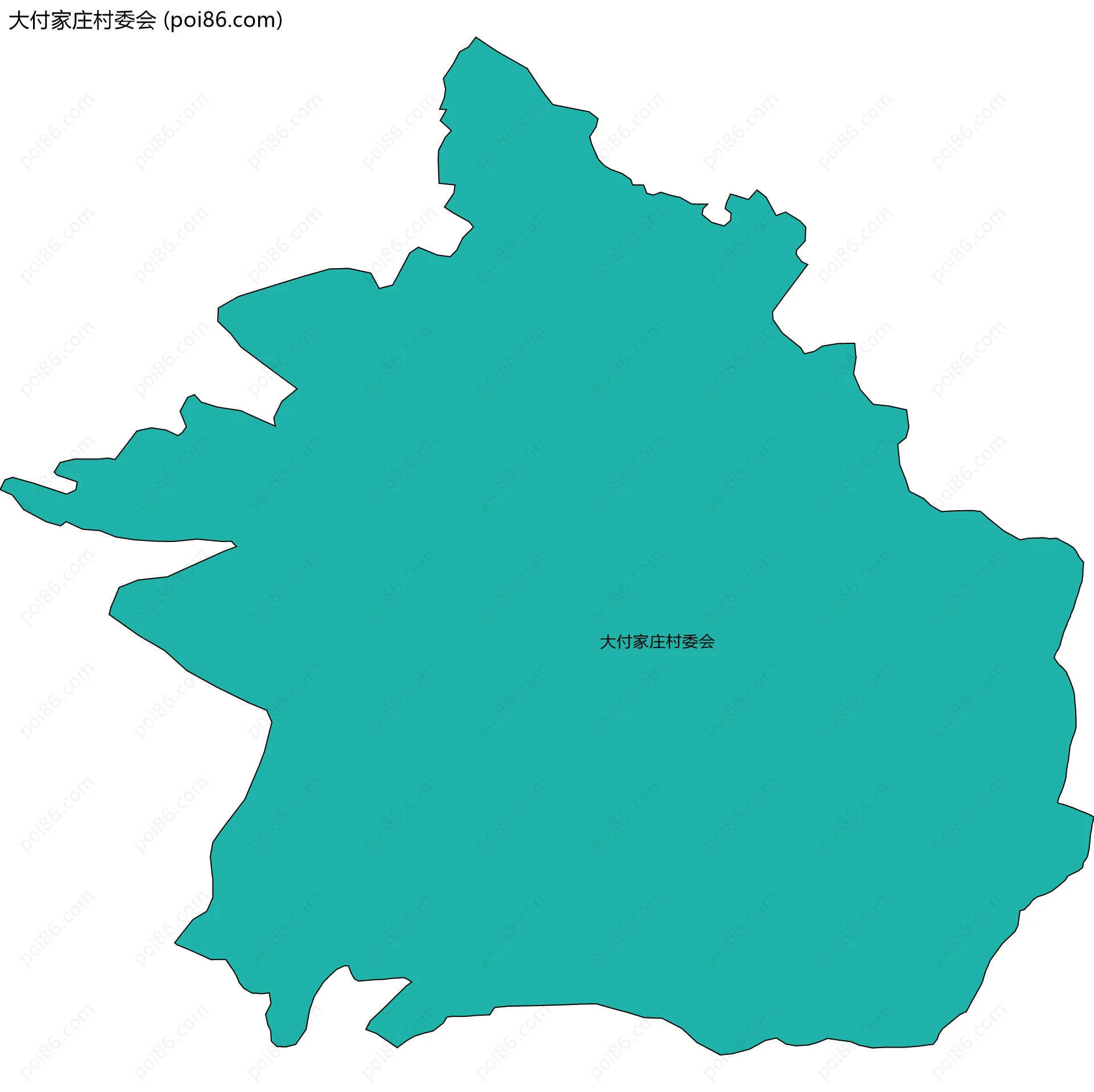 大付家庄村委会边界地图