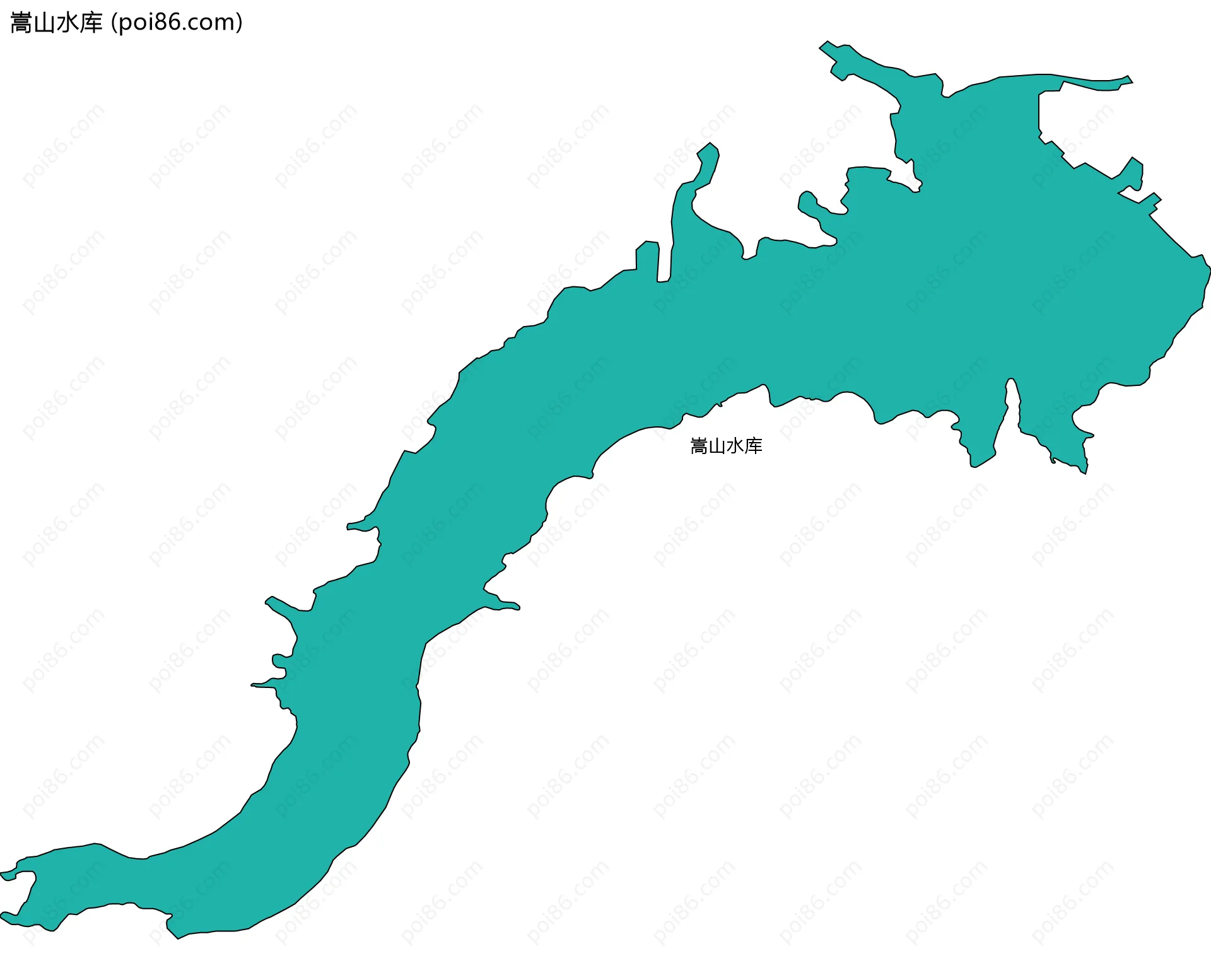 嵩山水库边界地图