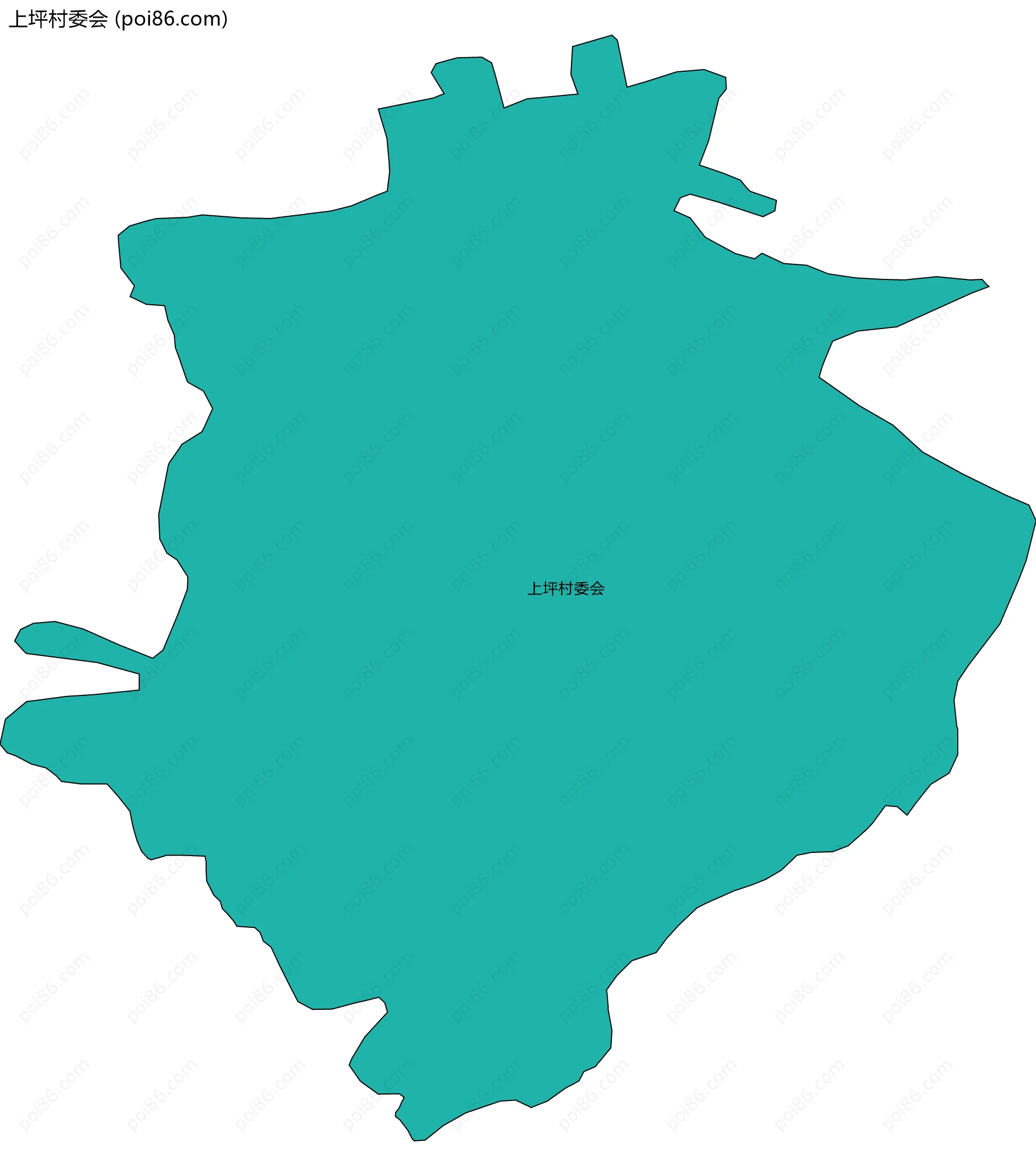 上坪村委会边界地图
