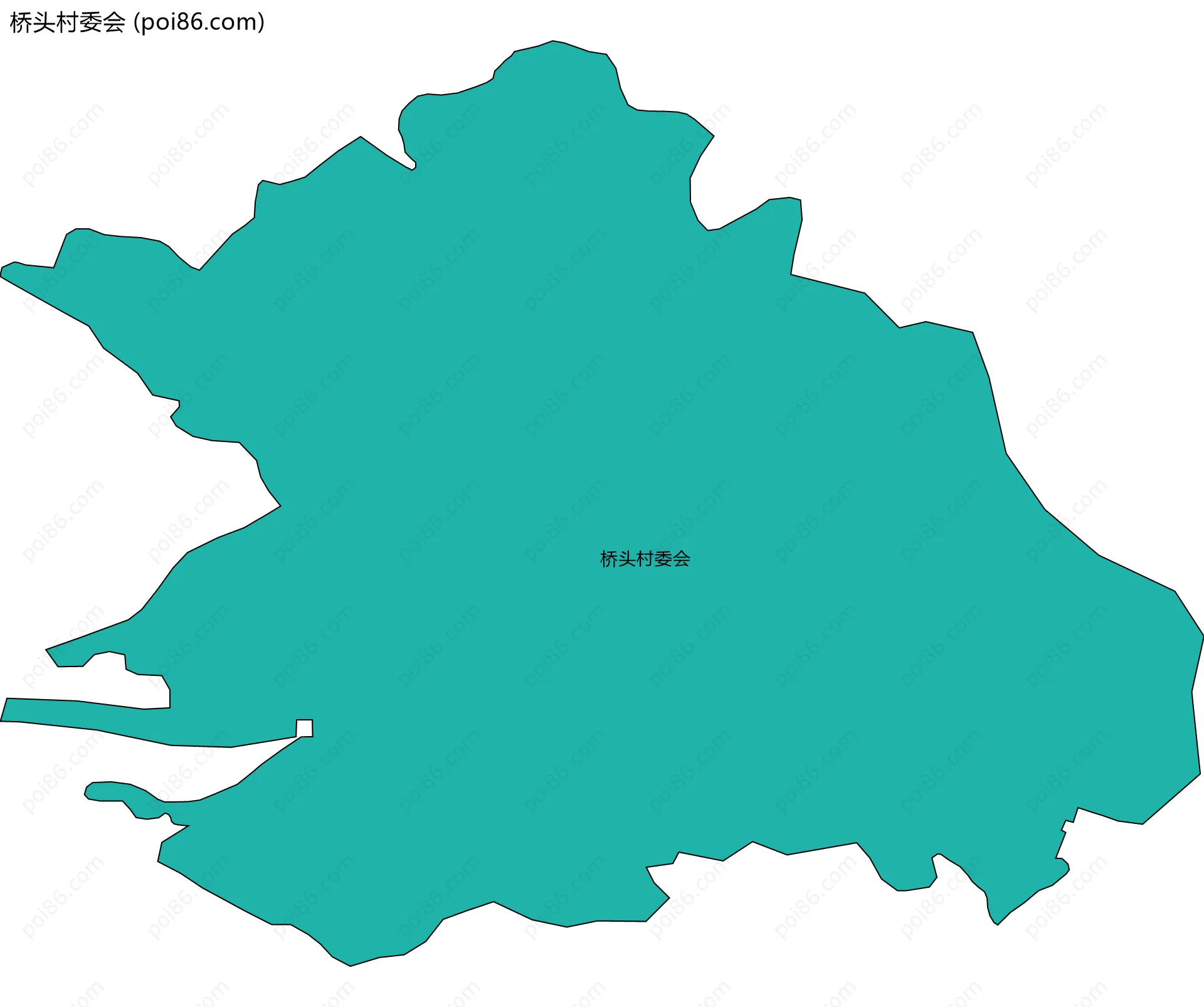 桥头村委会边界地图