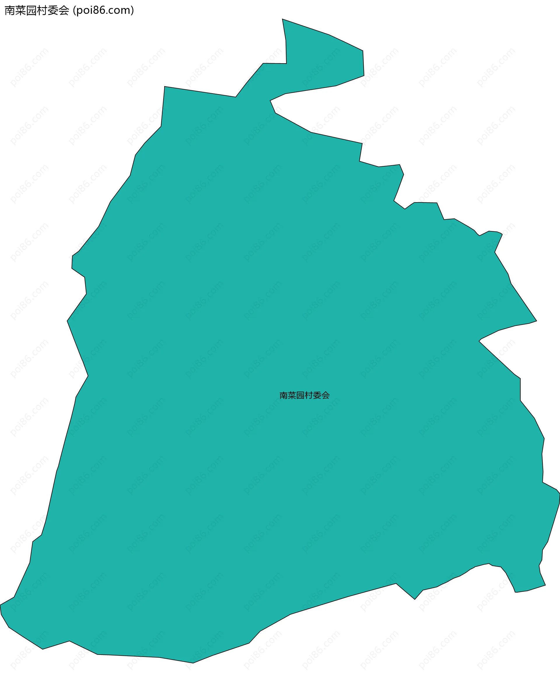 南菜园村委会边界地图