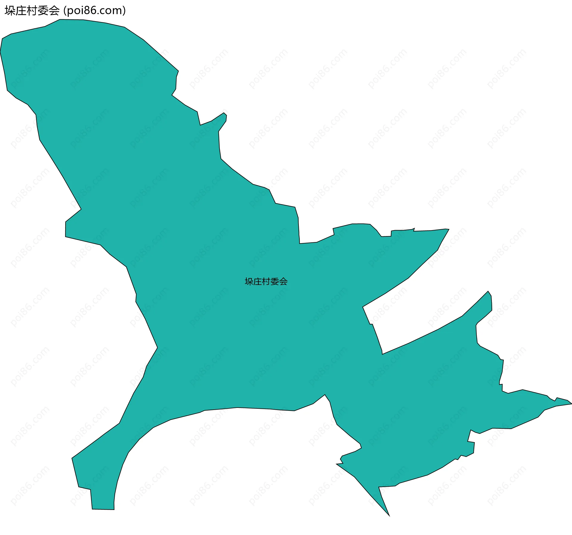 垛庄村委会边界地图