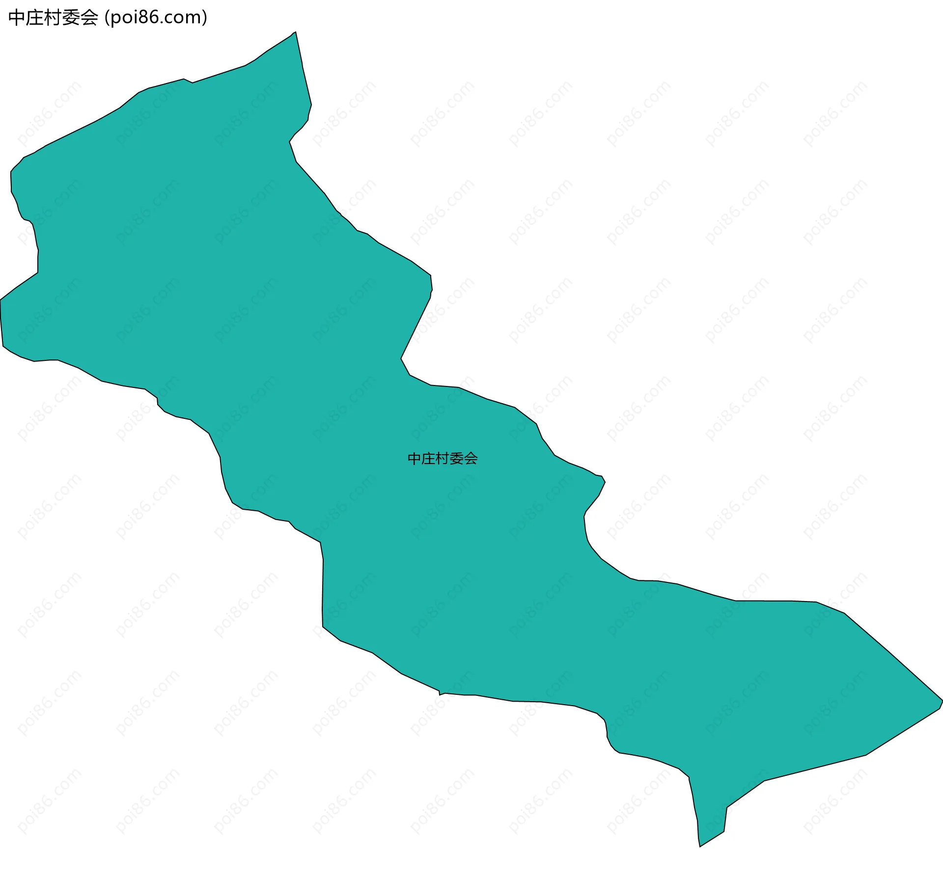 中庄村委会边界地图