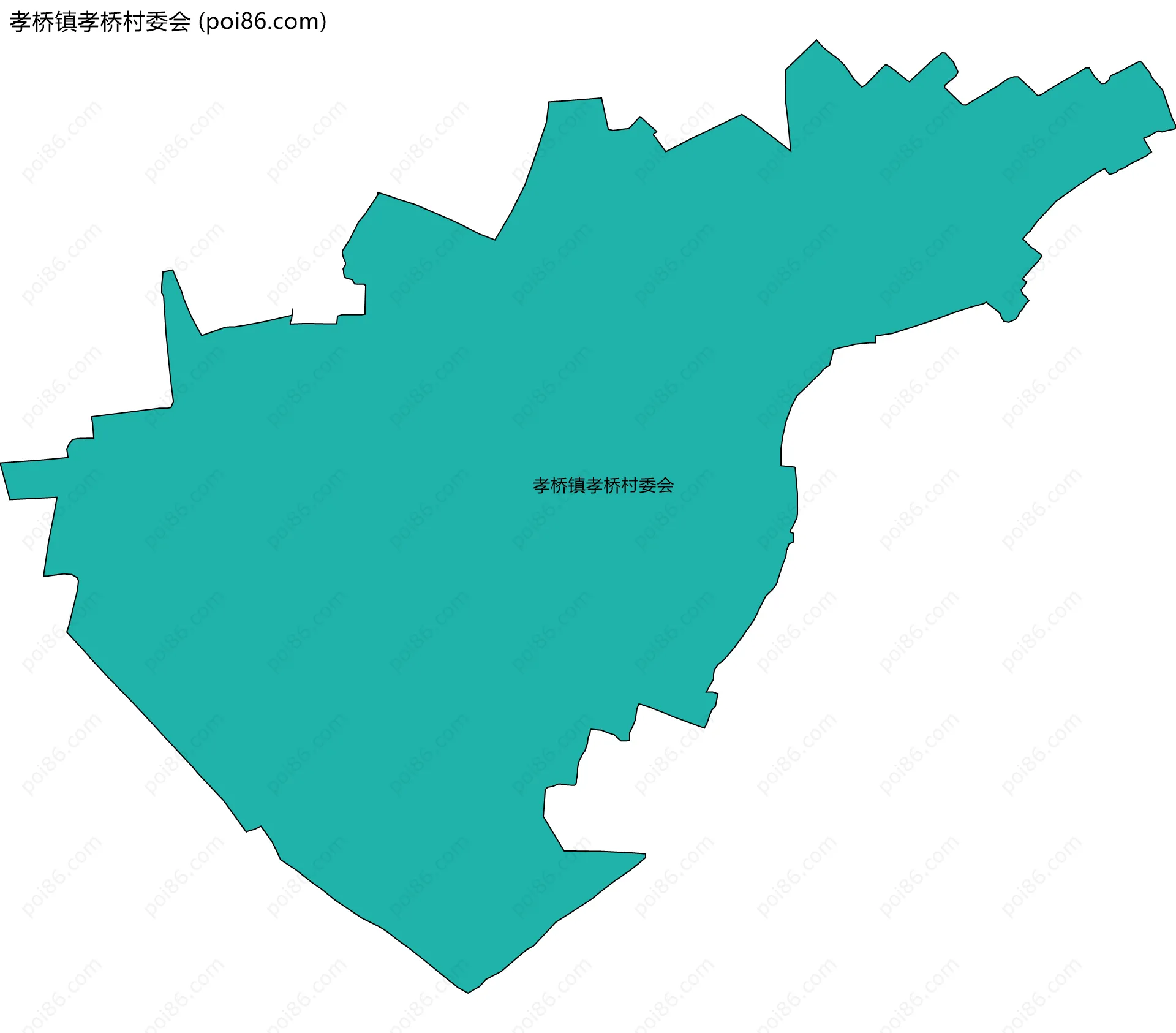 孝桥镇孝桥村委会边界地图