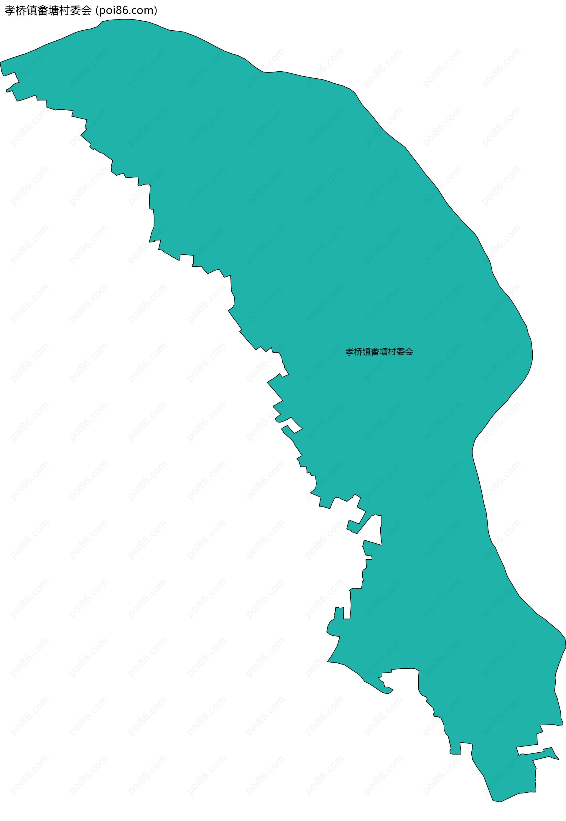 孝桥镇畲塘村委会边界地图