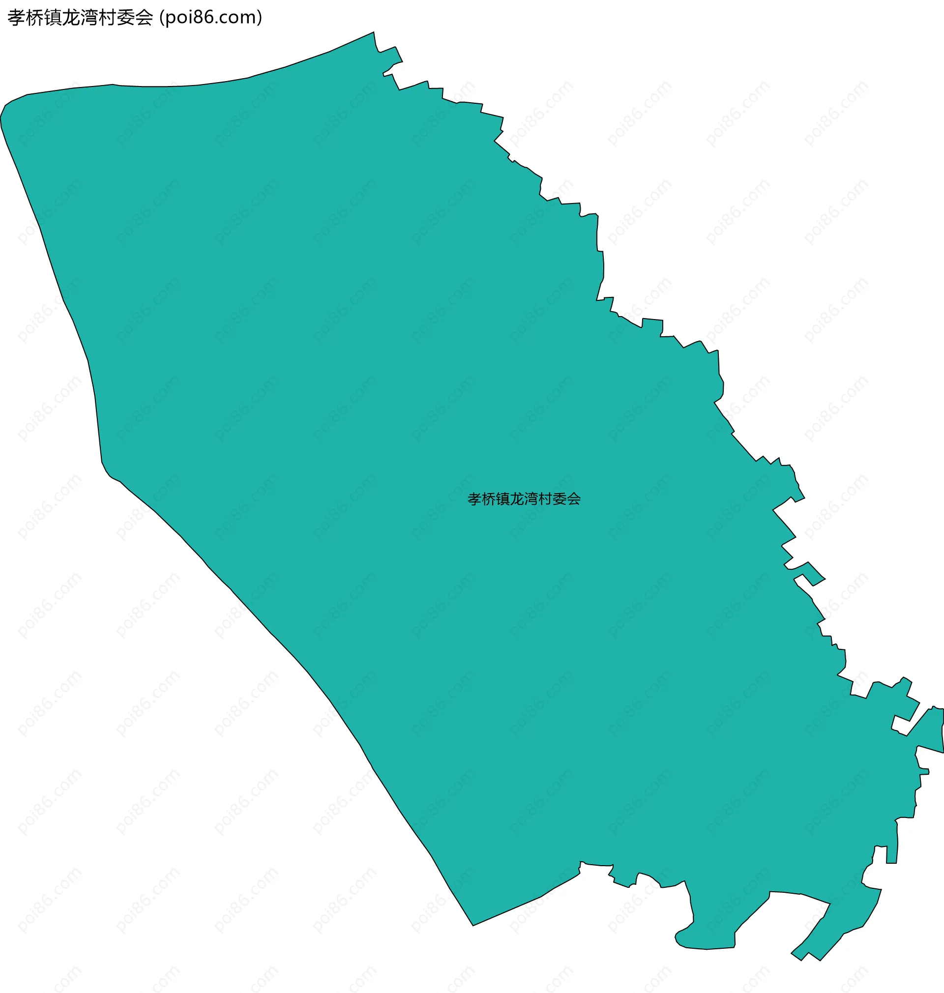 孝桥镇龙湾村委会边界地图