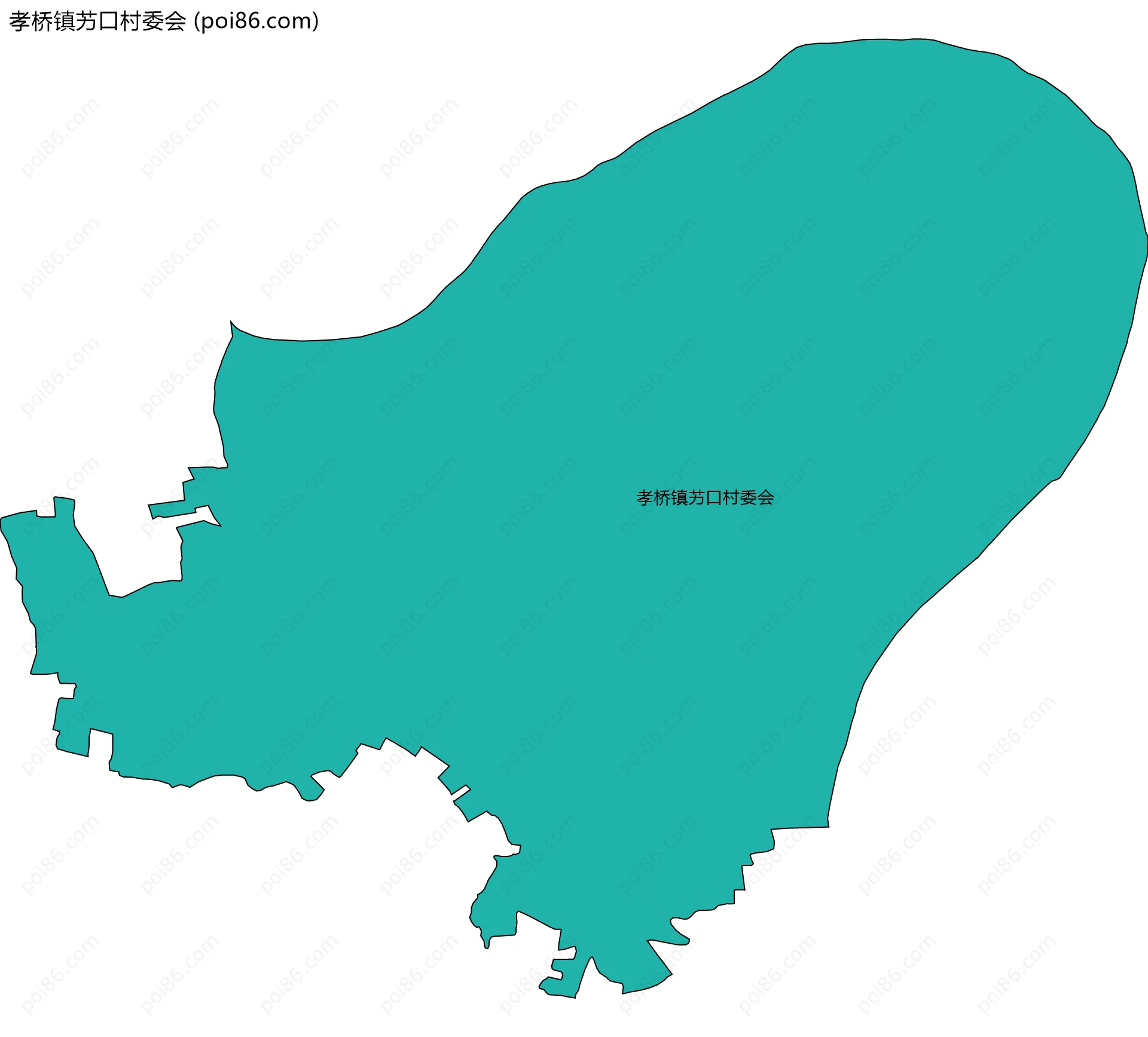 孝桥镇艻口村委会边界地图