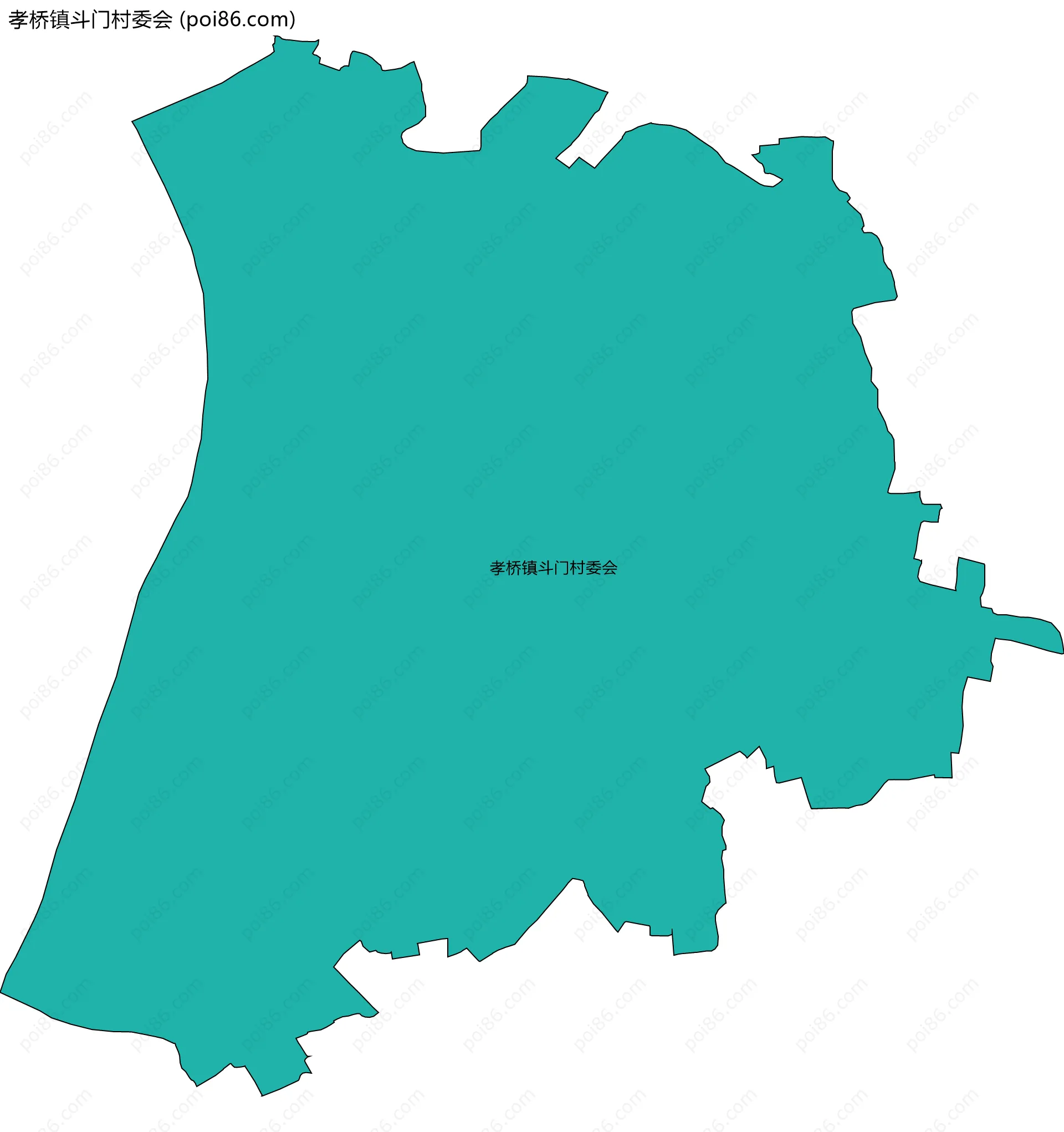 孝桥镇斗门村委会边界地图
