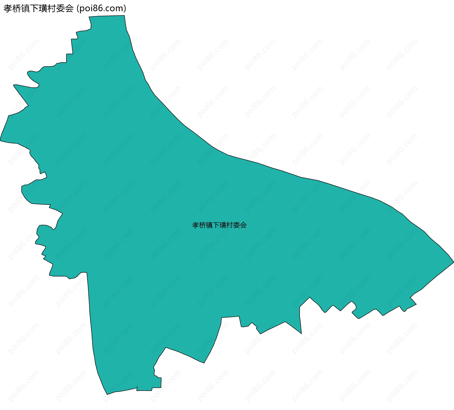 孝桥镇下璜村委会边界地图