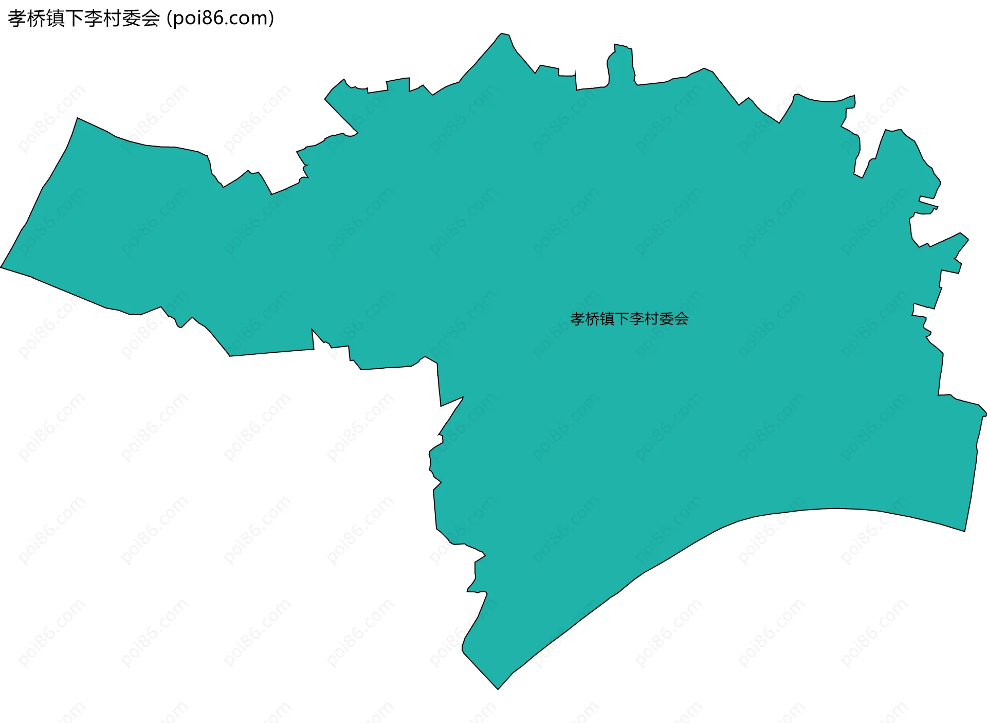 孝桥镇下李村委会边界地图