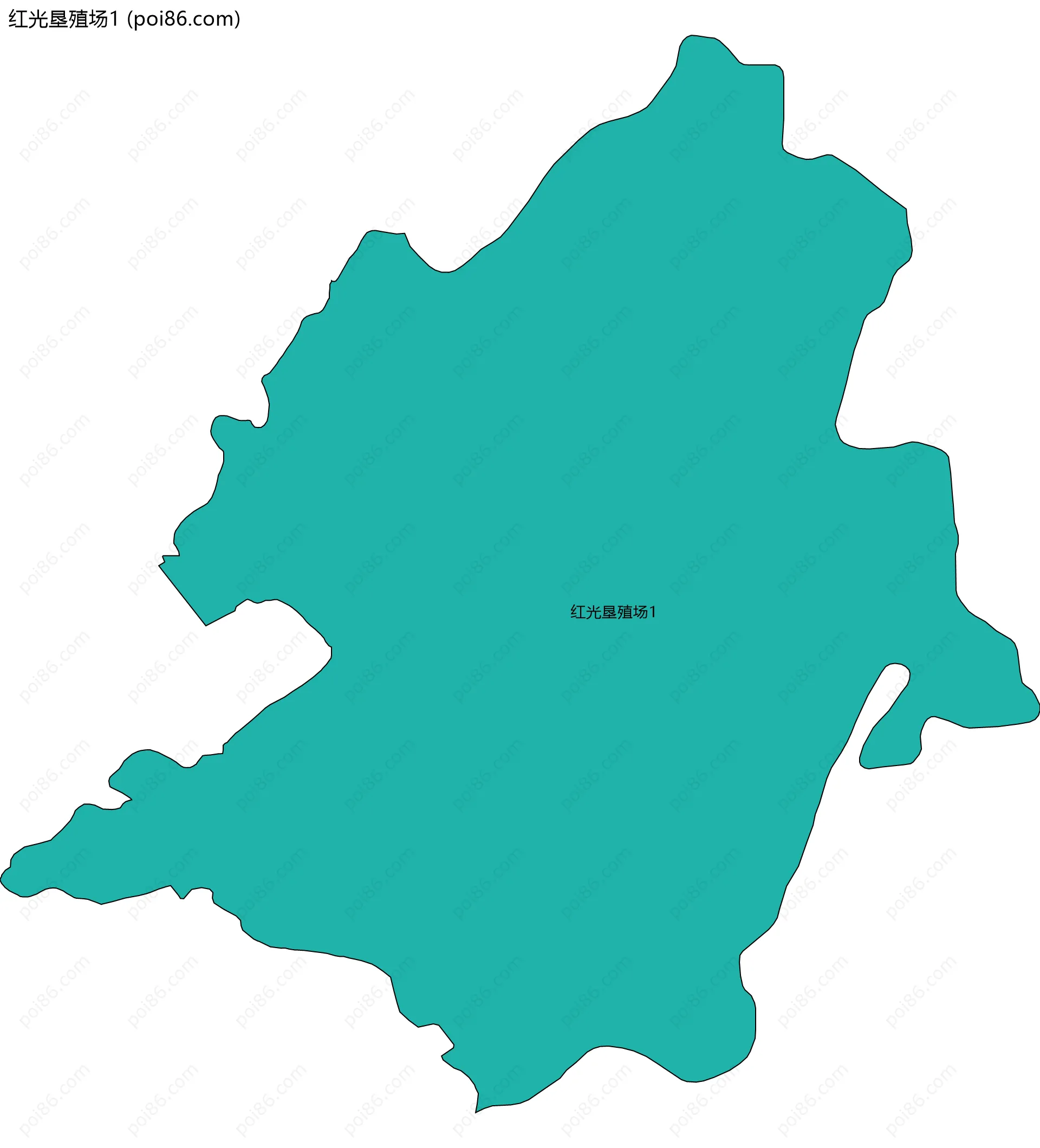 红光垦殖场1边界地图