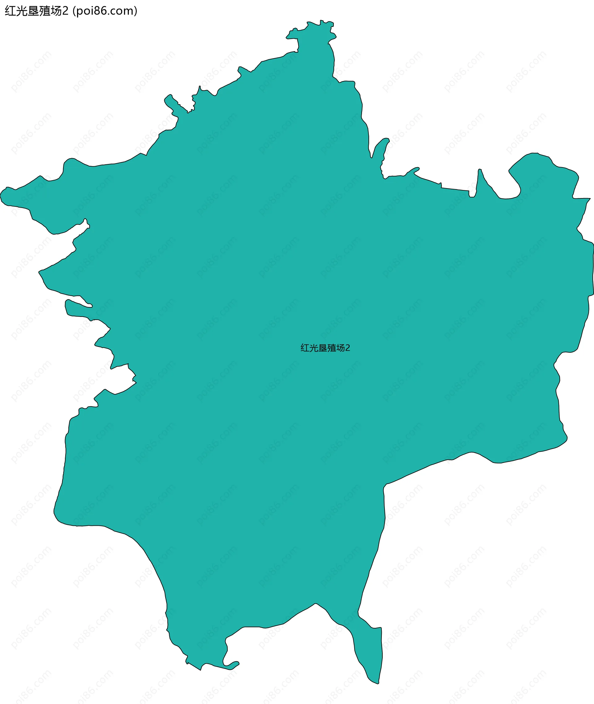 红光垦殖场2边界地图