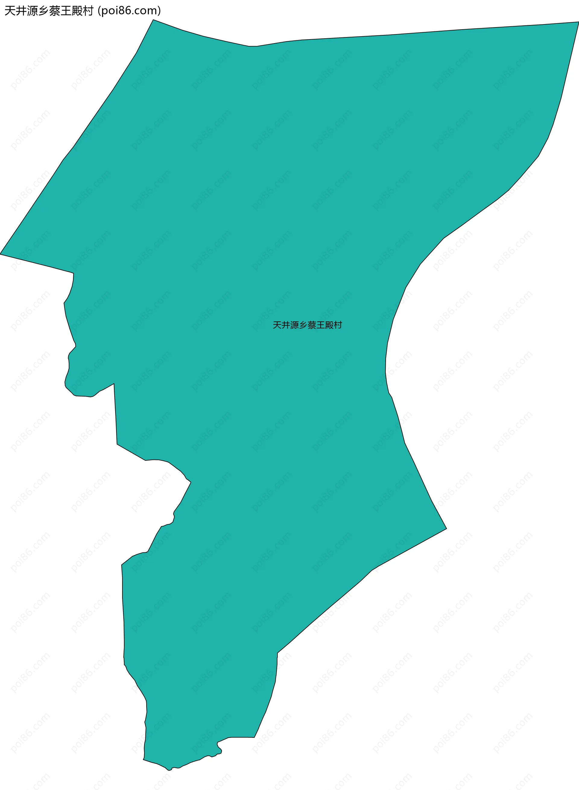 天井源乡蔡王殿村边界地图
