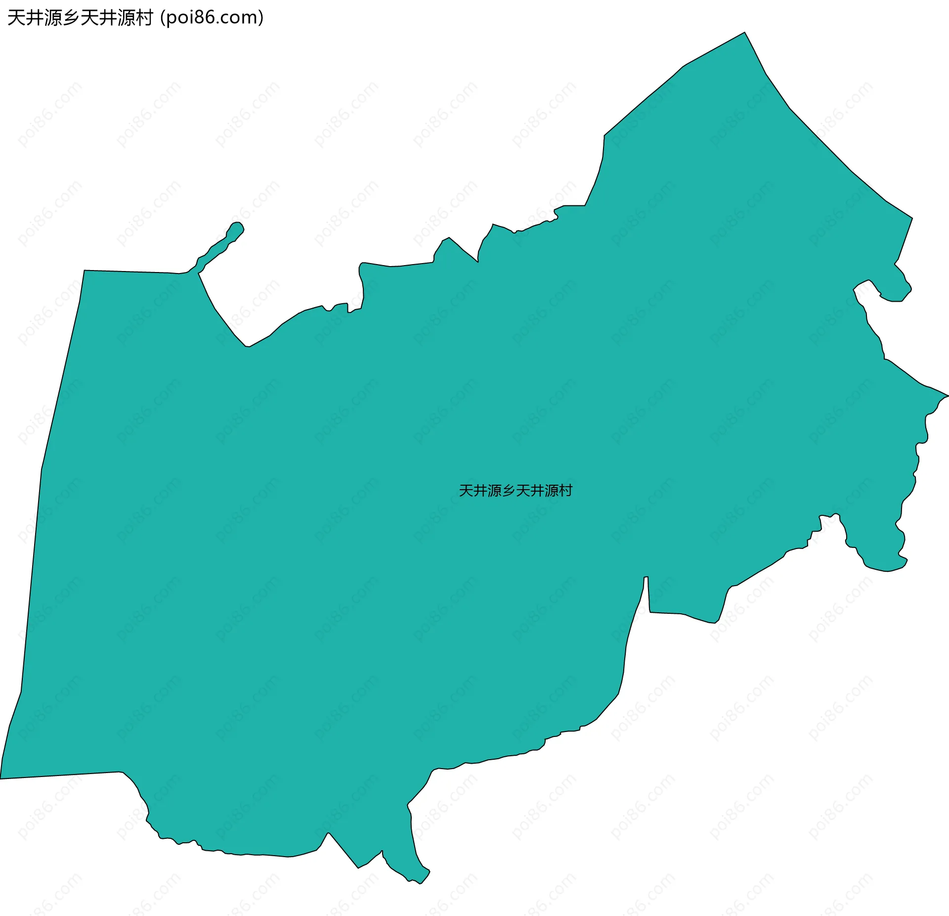 天井源乡天井源村边界地图