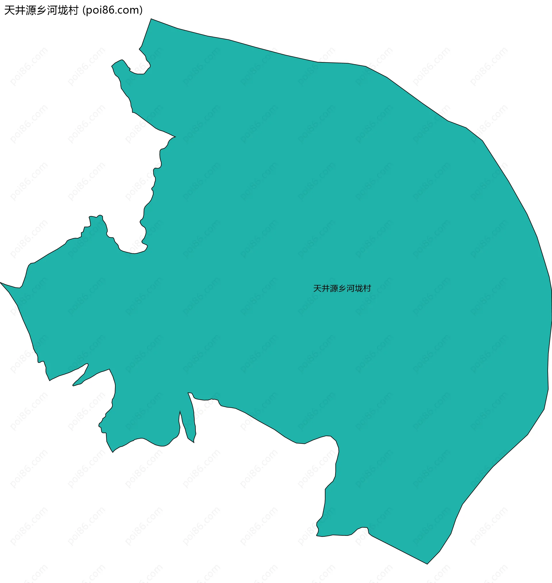 天井源乡河垅村边界地图