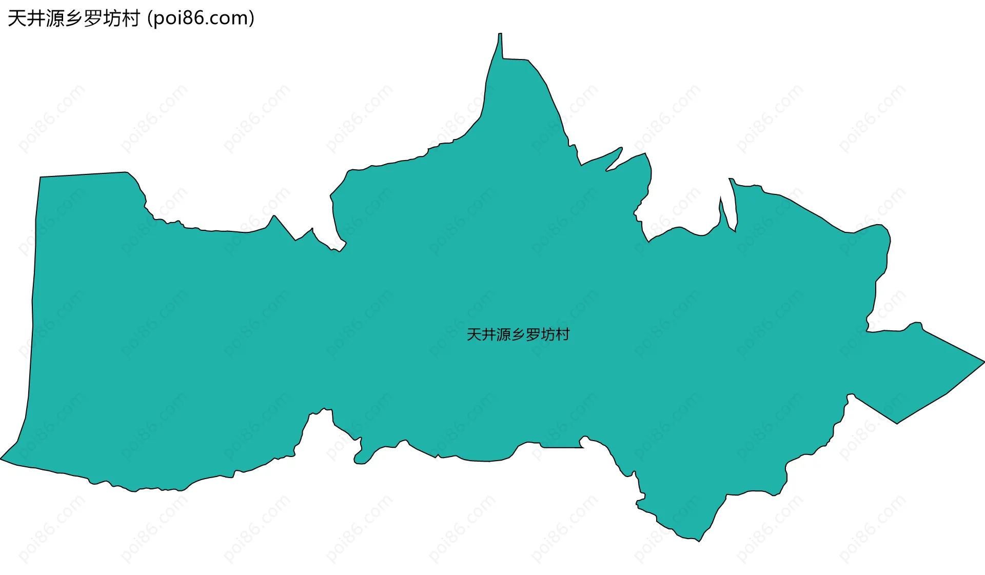 天井源乡罗坊村边界地图