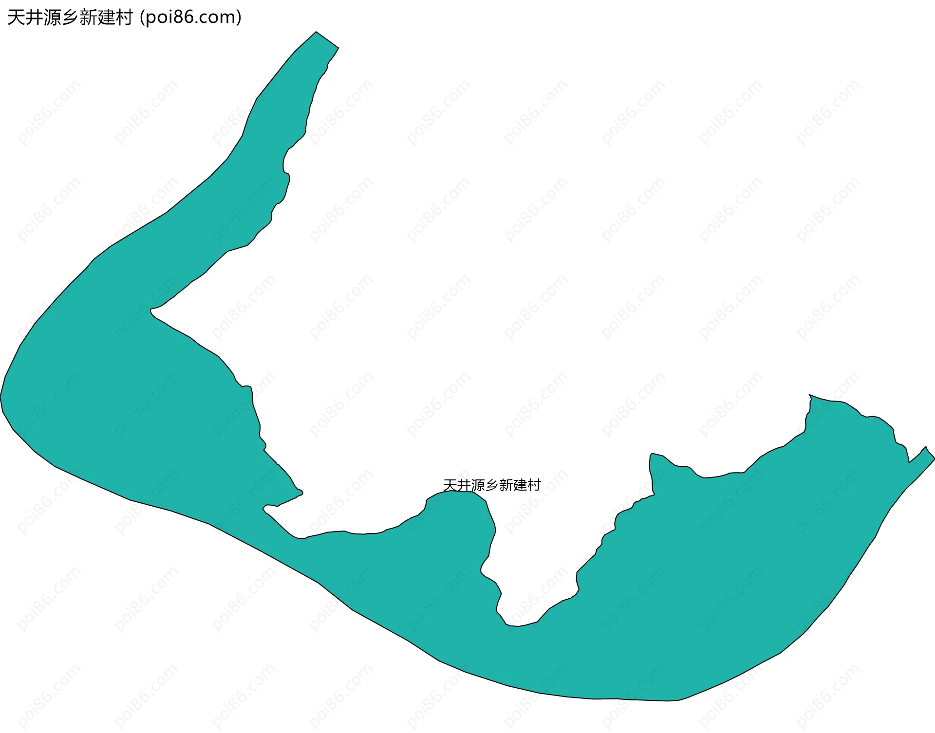 天井源乡新建村边界地图