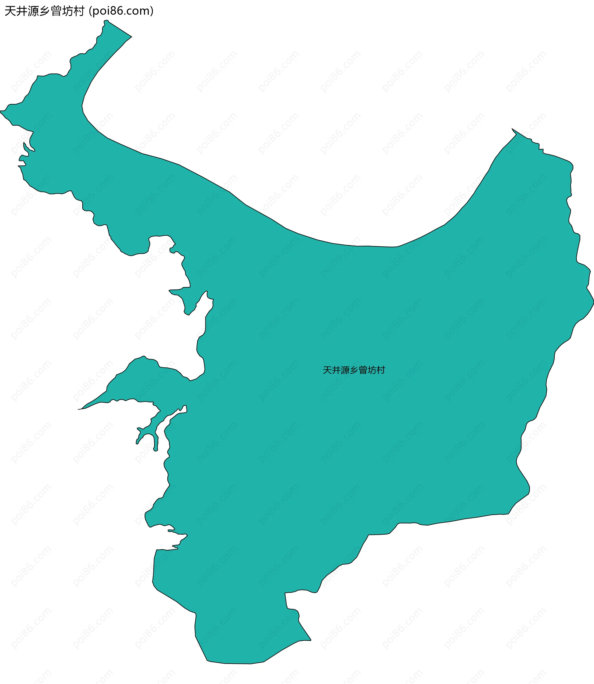 天井源乡曾坊村边界地图