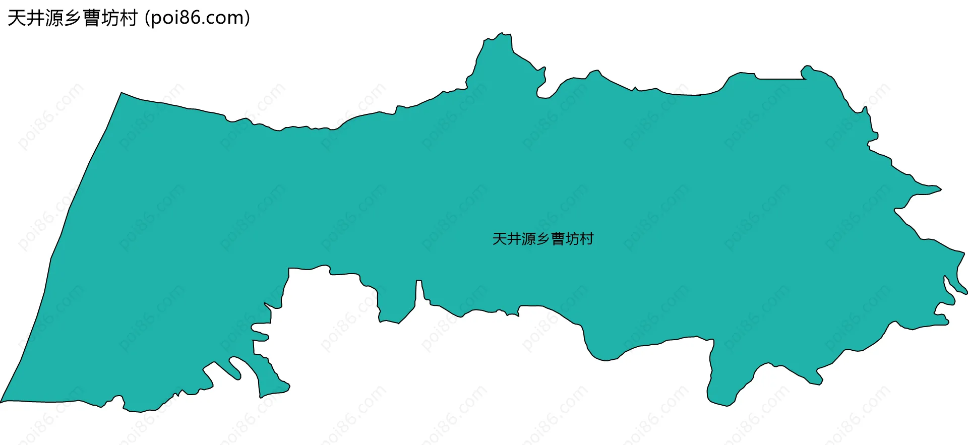 天井源乡曹坊村边界地图