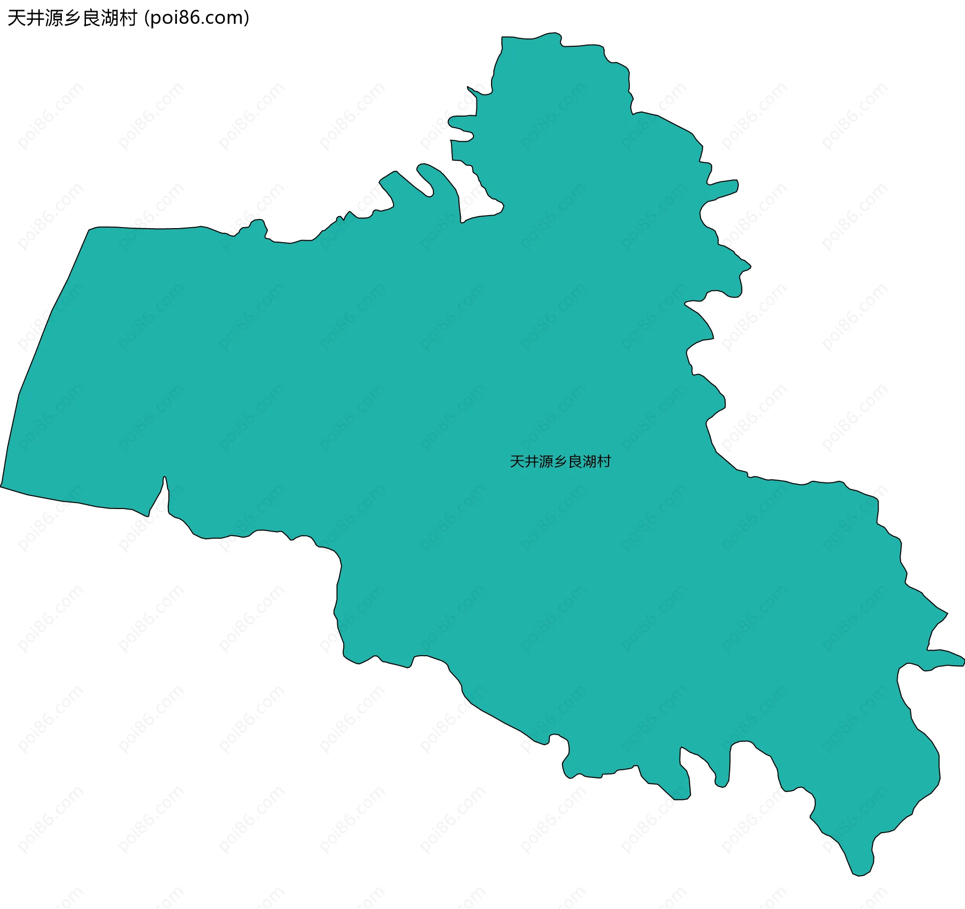 天井源乡良湖村边界地图