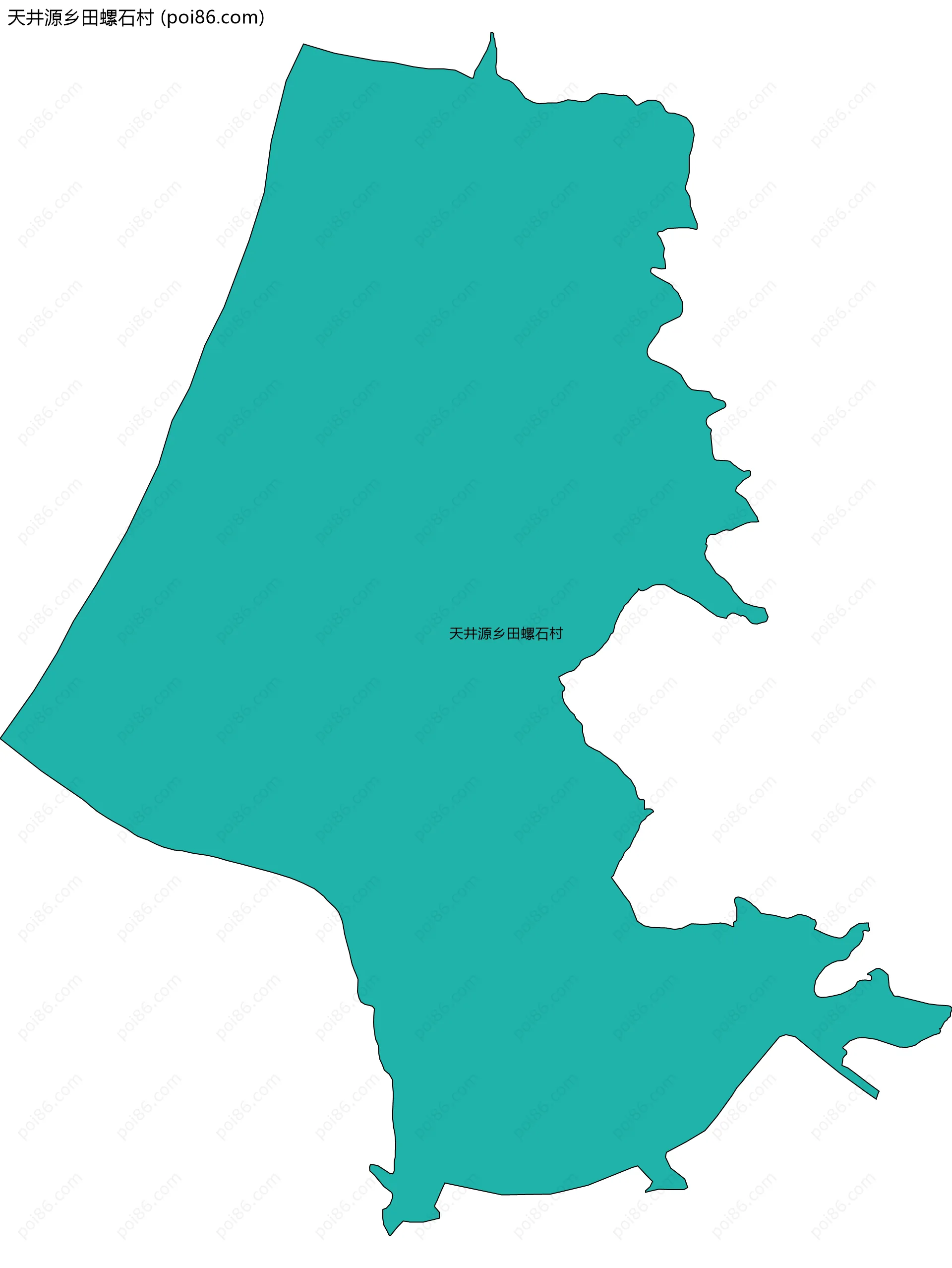 天井源乡田螺石村边界地图