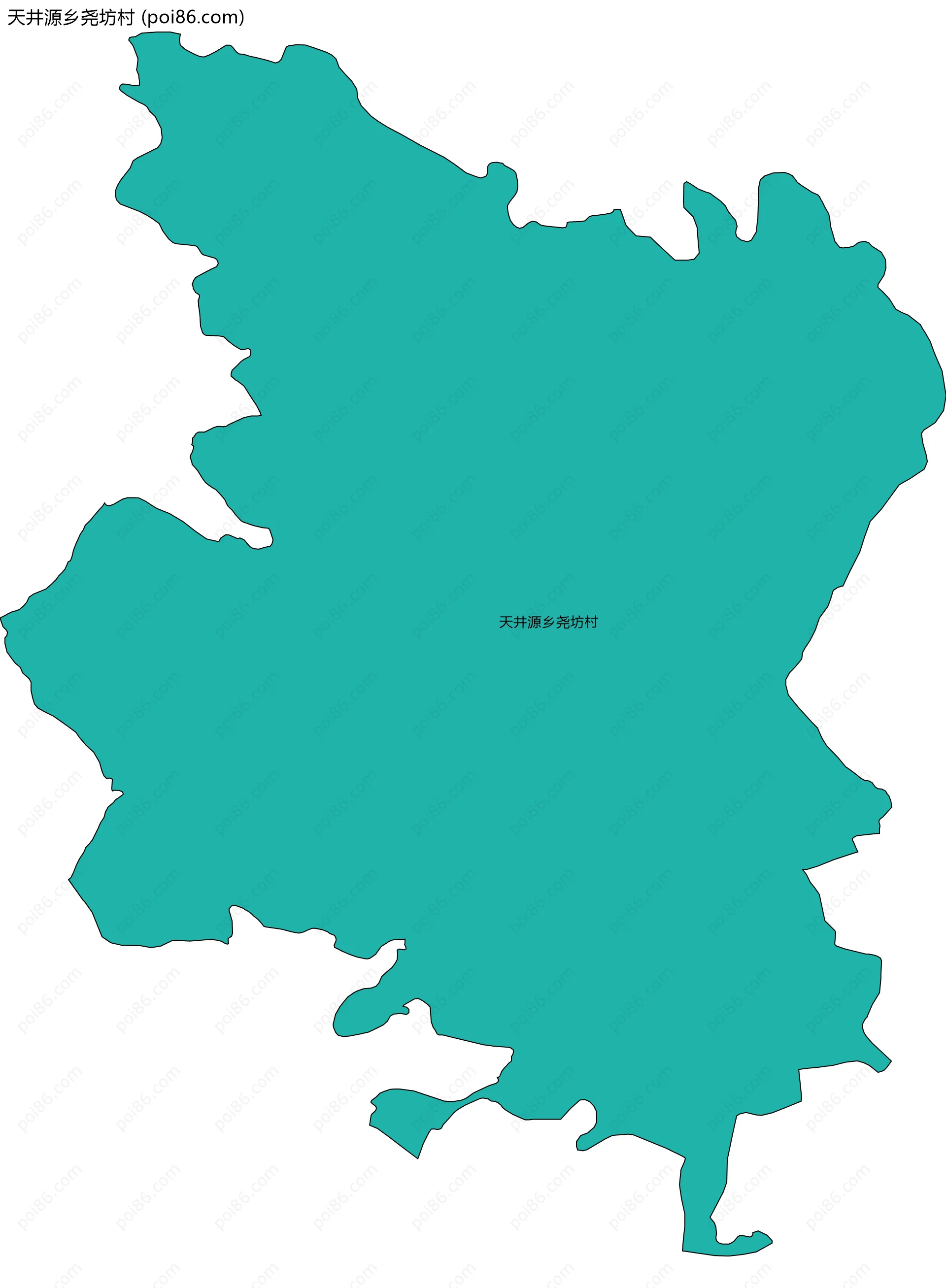 天井源乡尧坊村边界地图