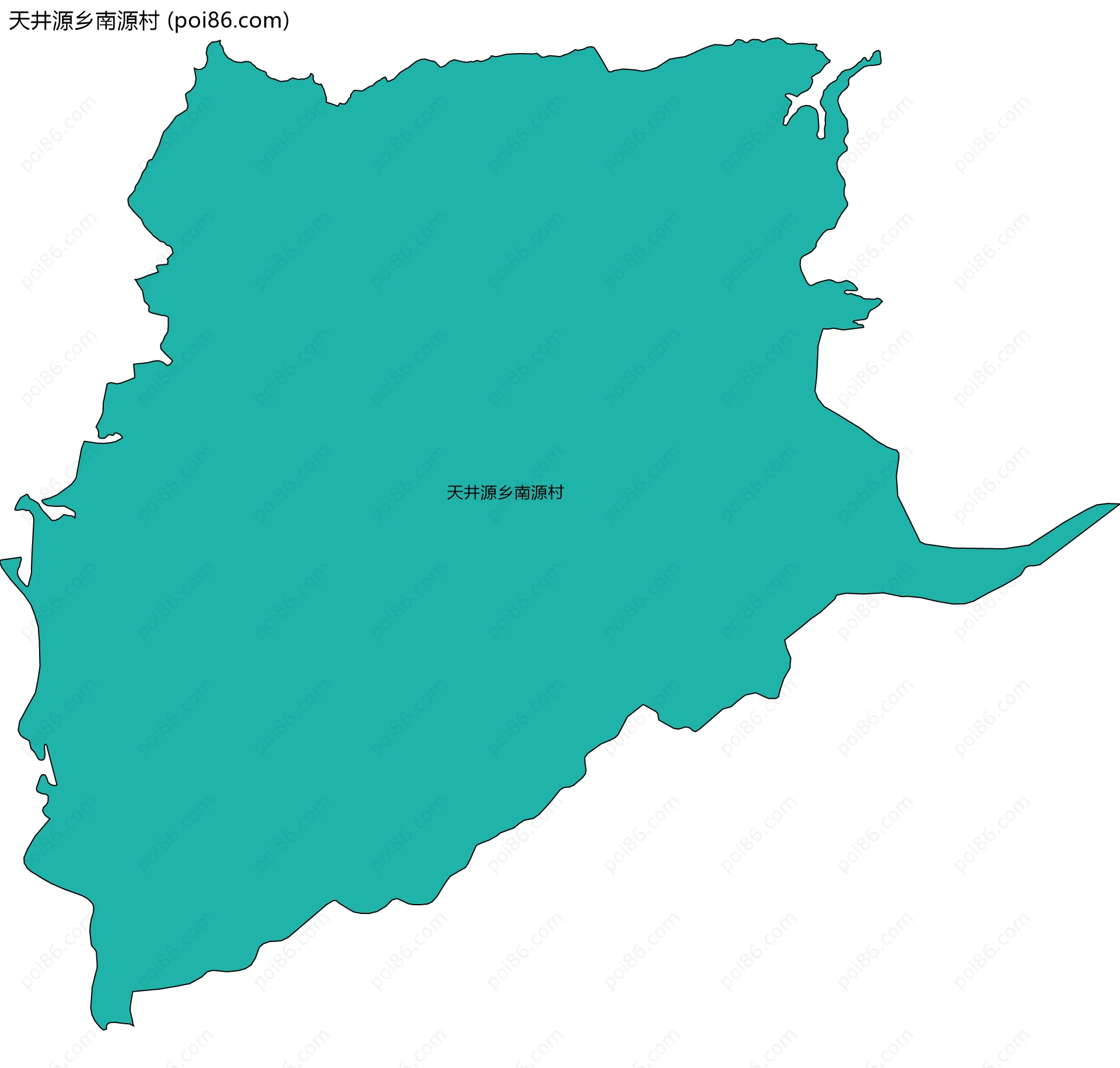 天井源乡南源村边界地图