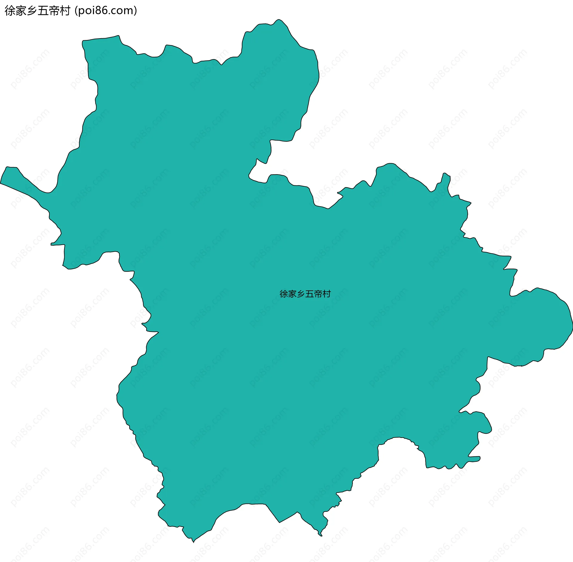 徐家乡五帝村边界地图