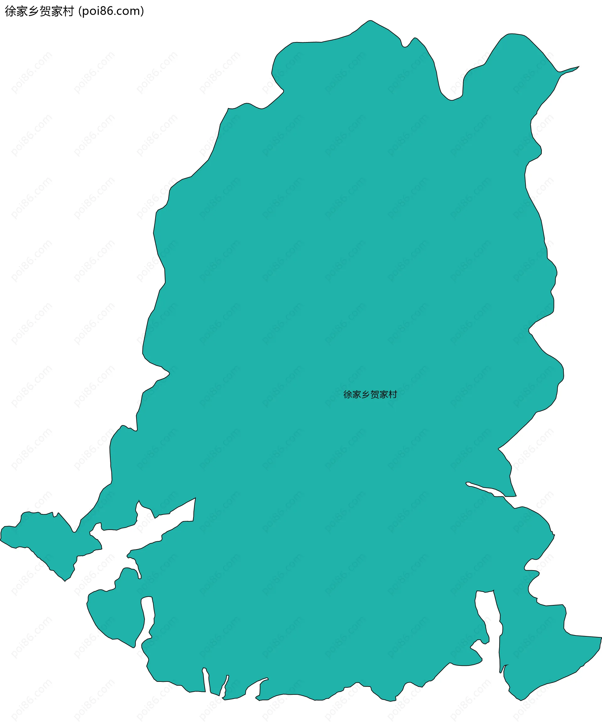 徐家乡贺家村边界地图