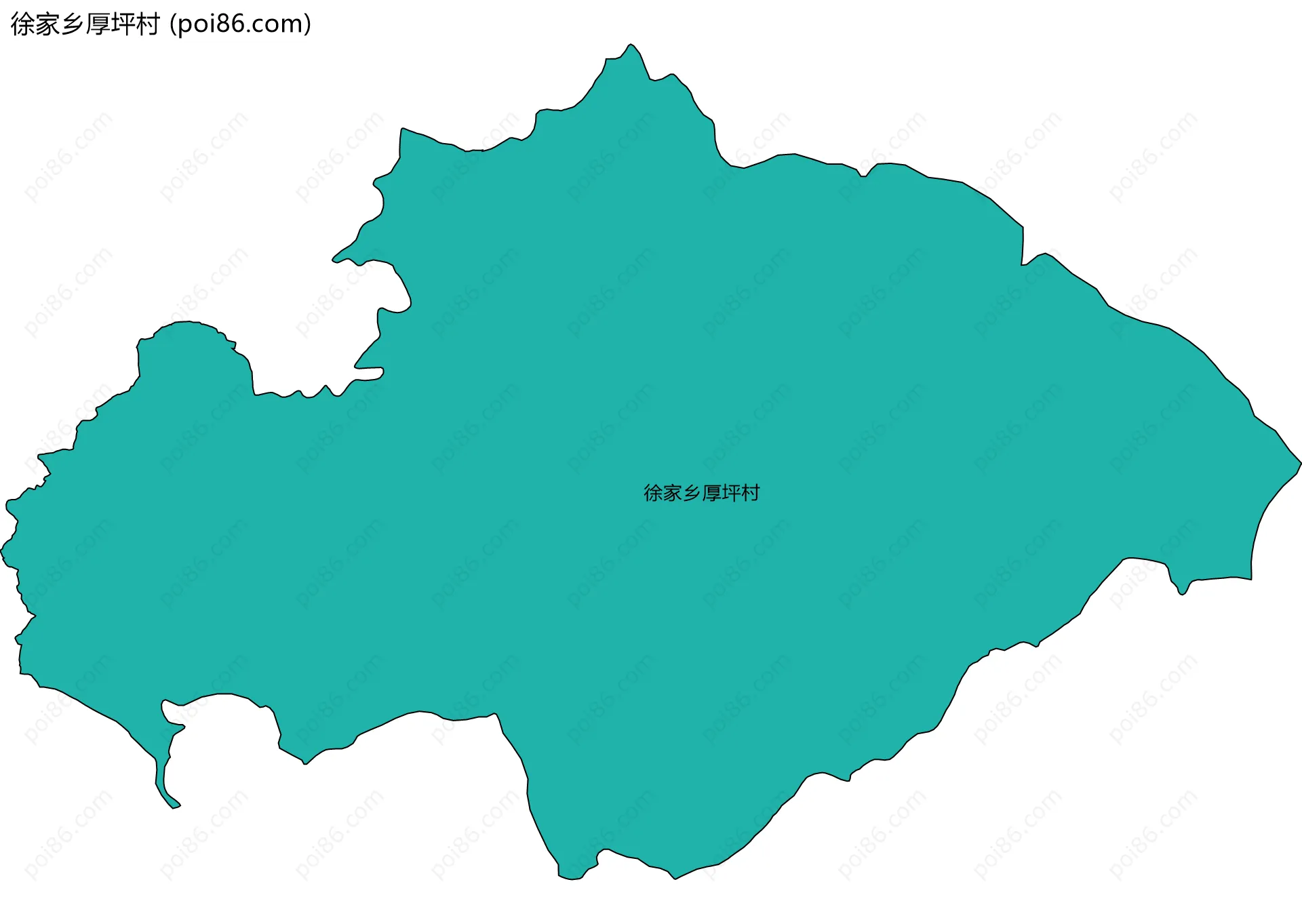 徐家乡厚坪村边界地图