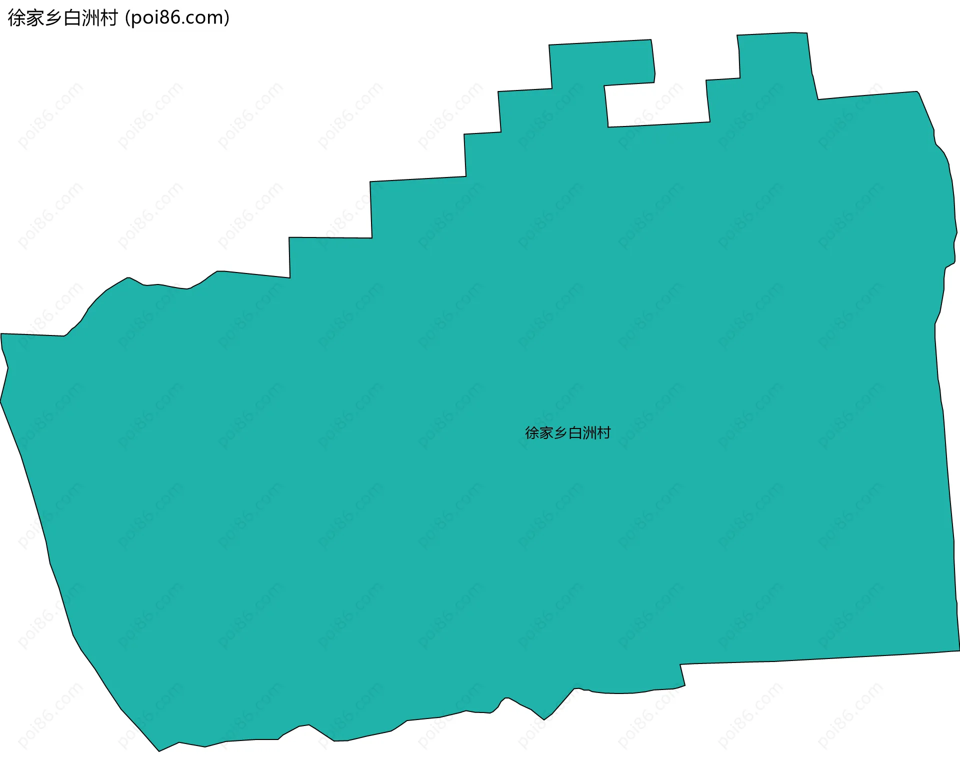 徐家乡白洲村边界地图