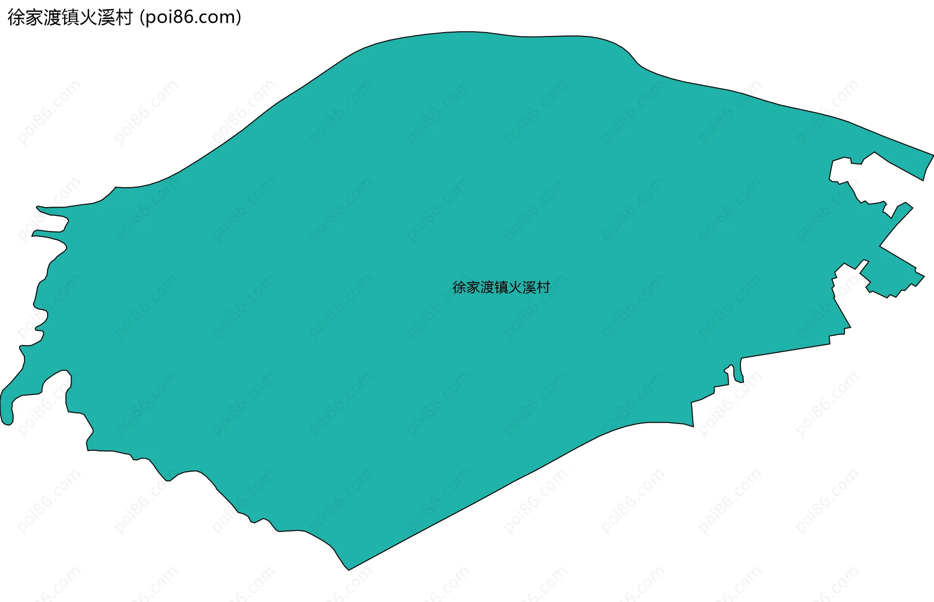 徐家渡镇火溪村边界地图