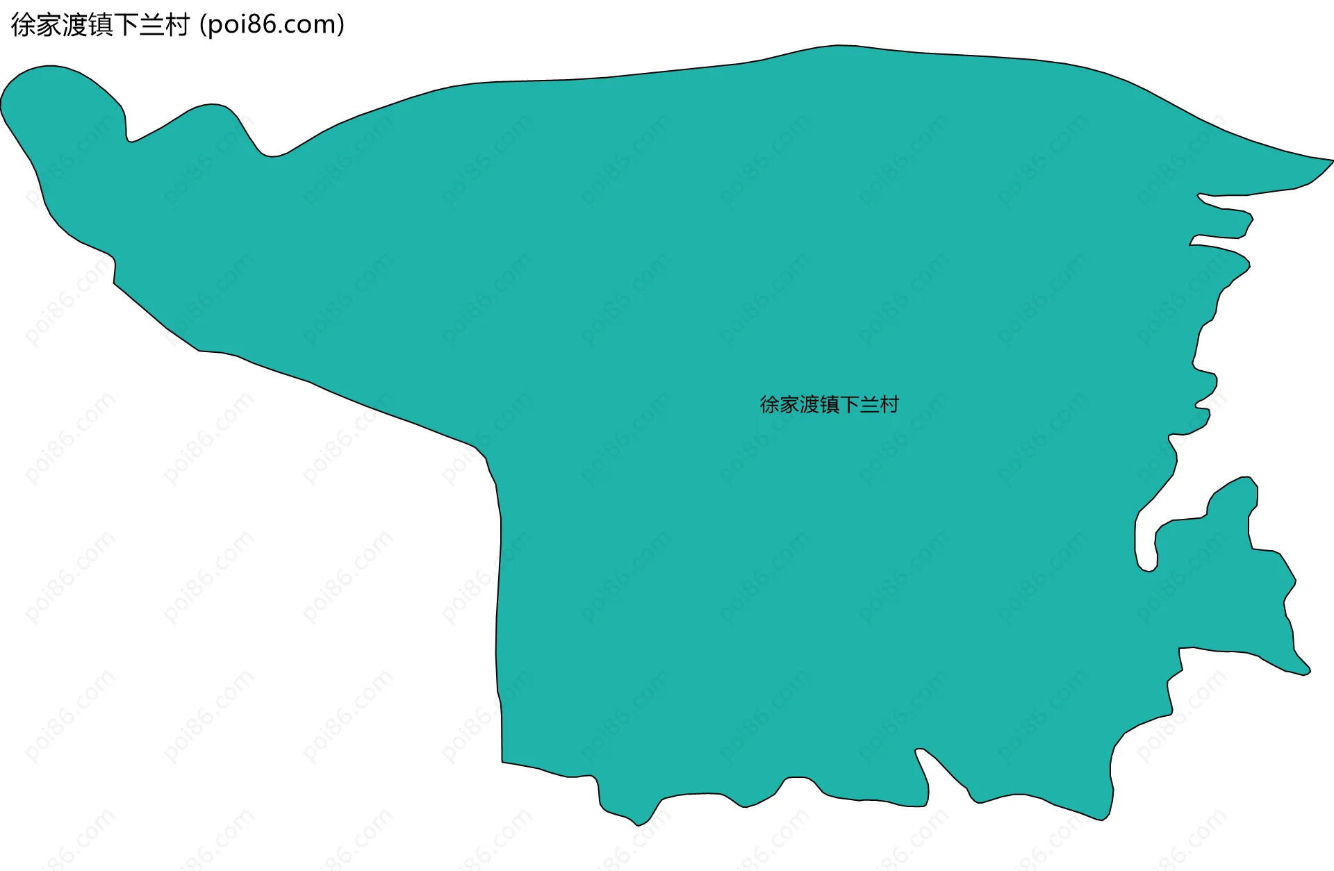 徐家渡镇下兰村边界地图