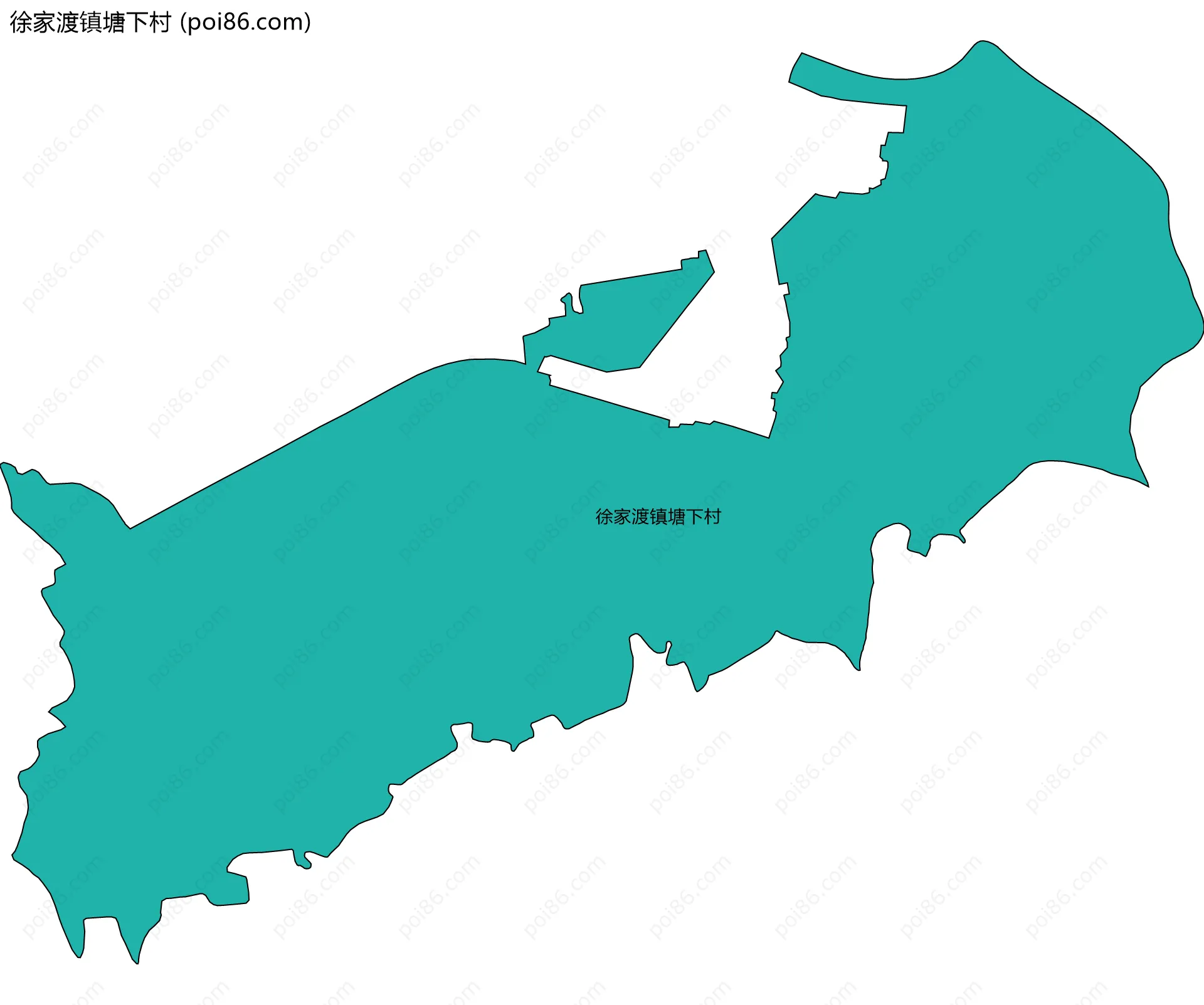 徐家渡镇塘下村边界地图