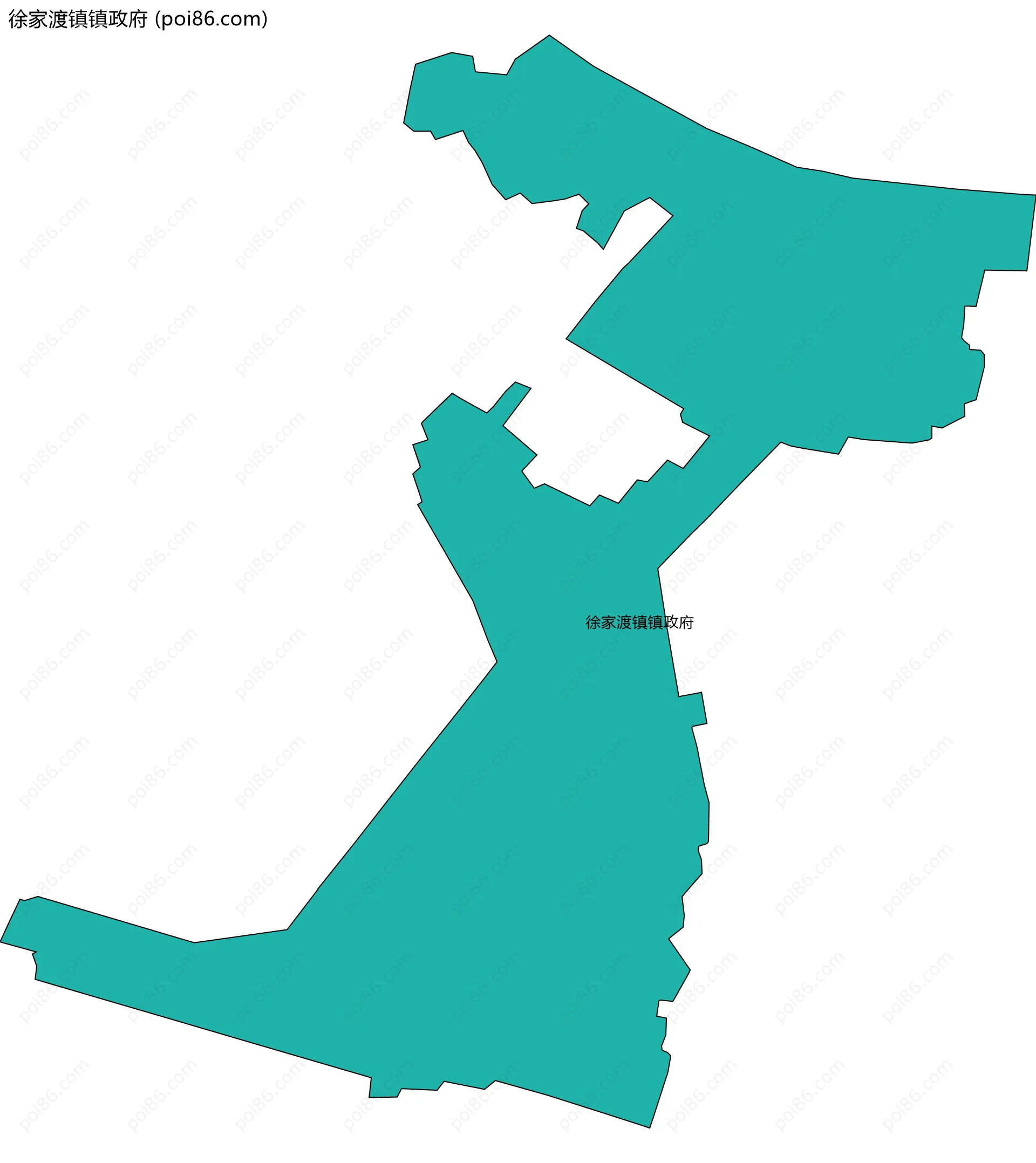 徐家渡镇镇政府边界地图