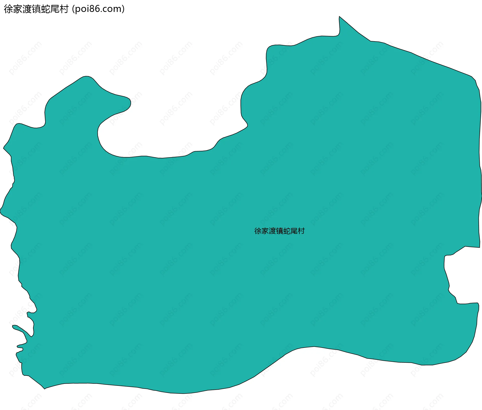 徐家渡镇蛇尾村边界地图