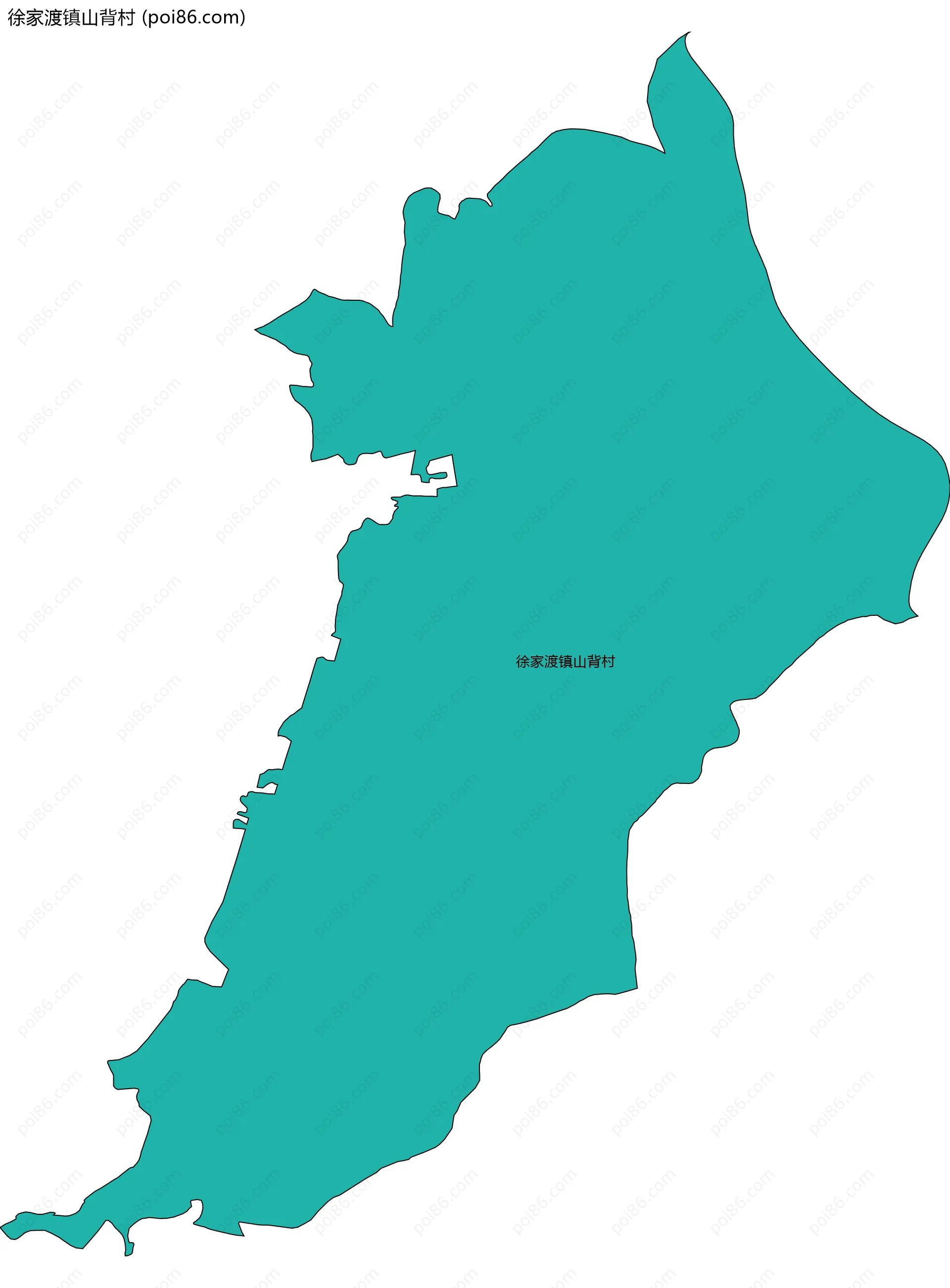 徐家渡镇山背村边界地图