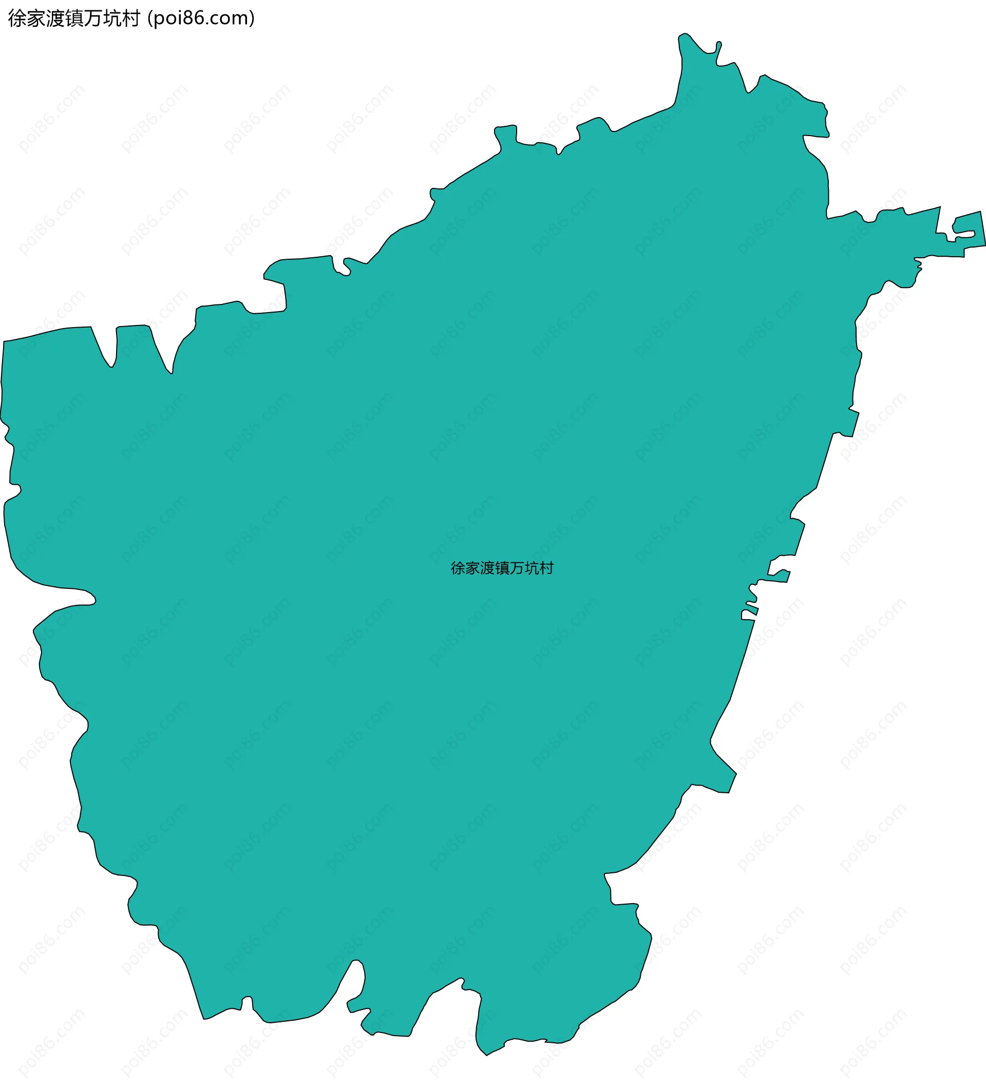 徐家渡镇万坑村边界地图