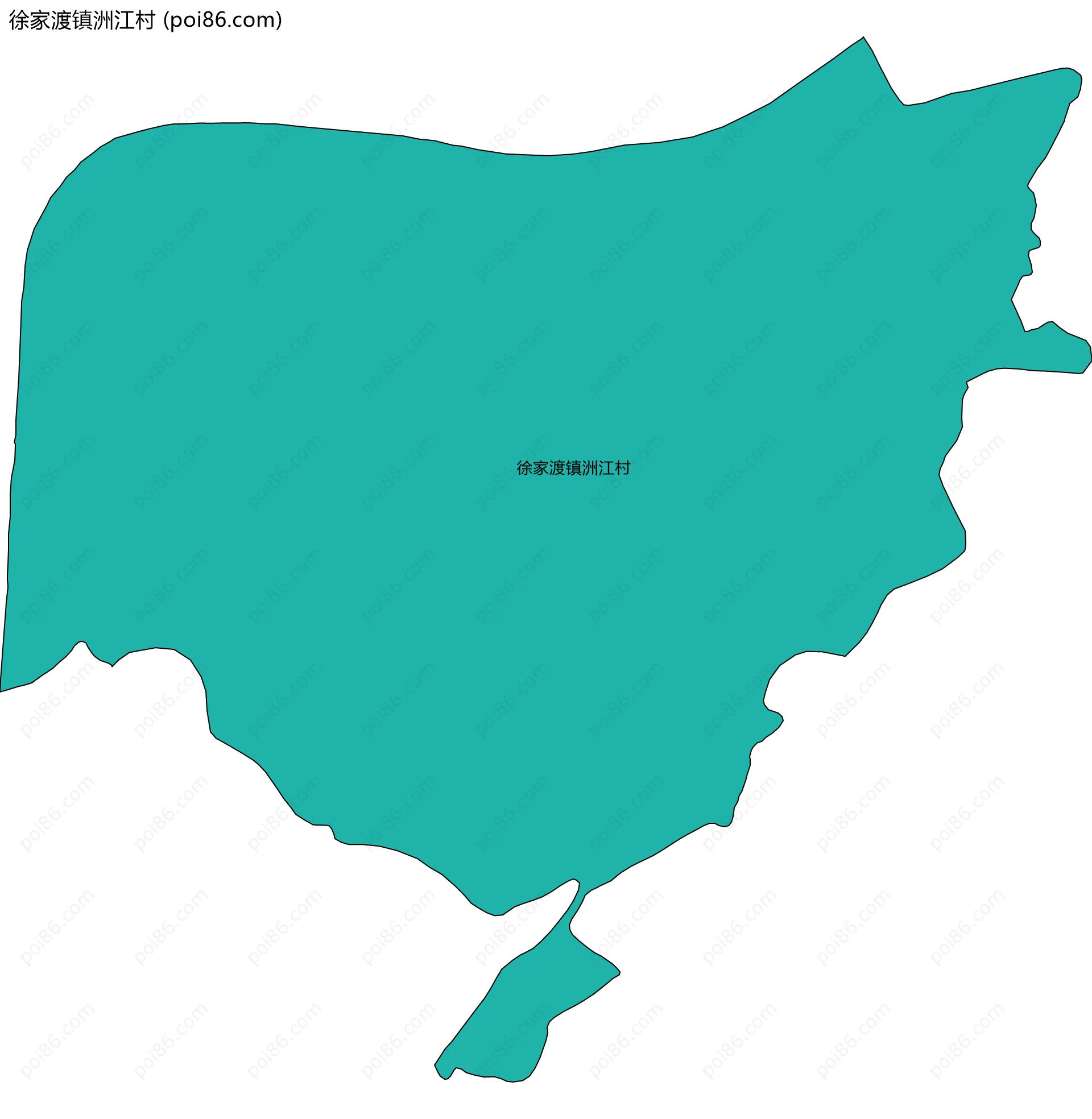 徐家渡镇洲江村边界地图