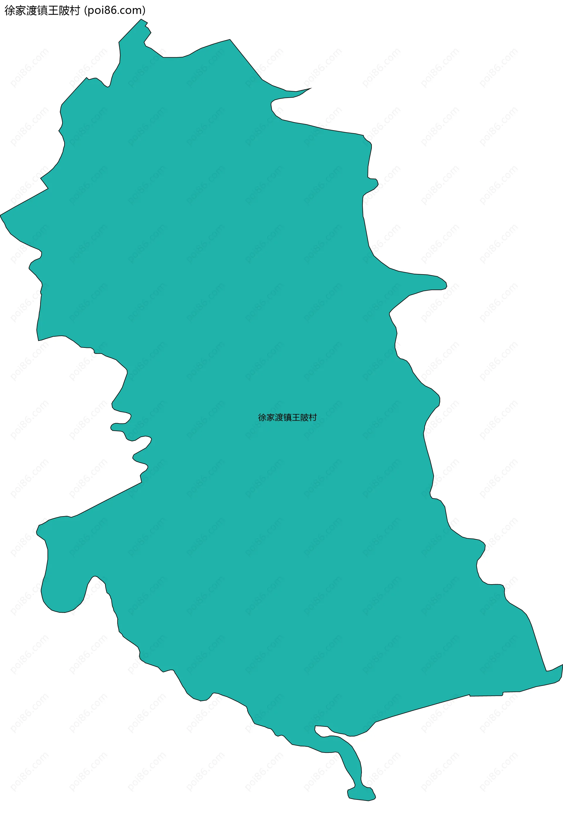 徐家渡镇王陂村边界地图