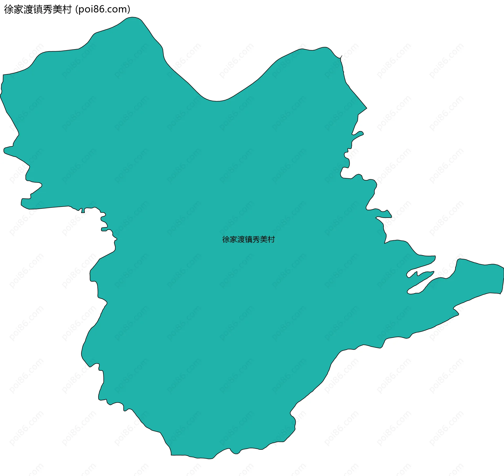 徐家渡镇秀美村边界地图