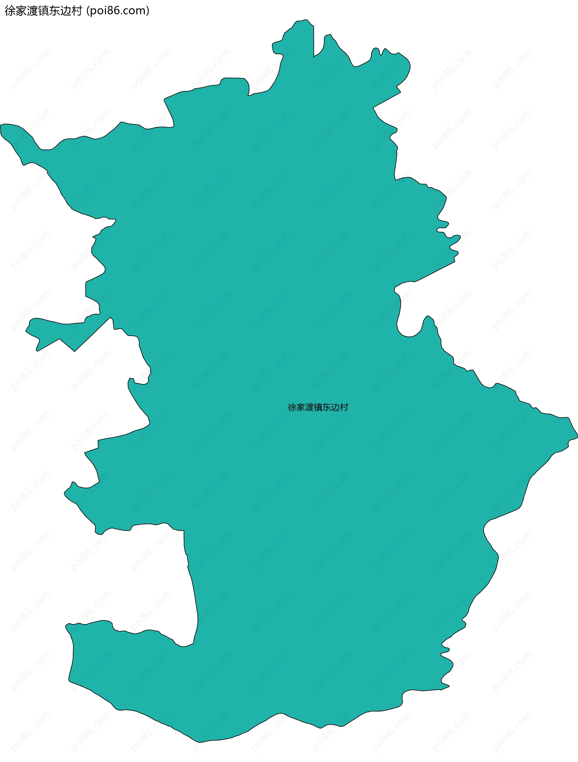徐家渡镇东边村边界地图