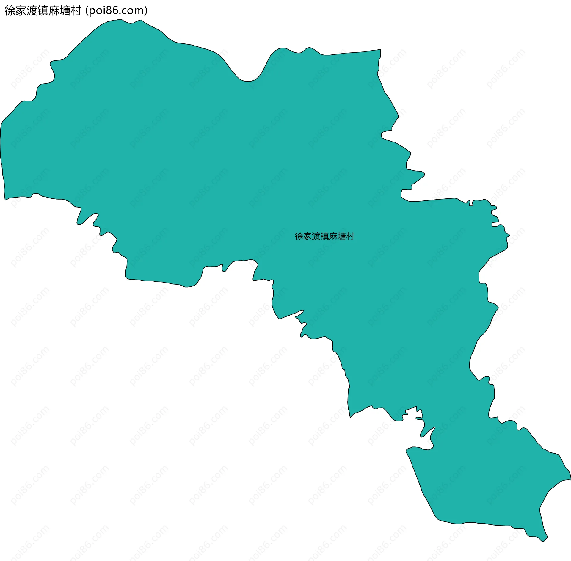 徐家渡镇麻塘村边界地图