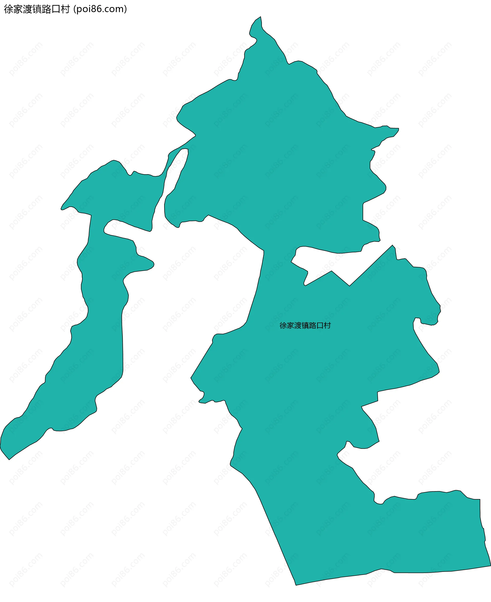 徐家渡镇路口村边界地图